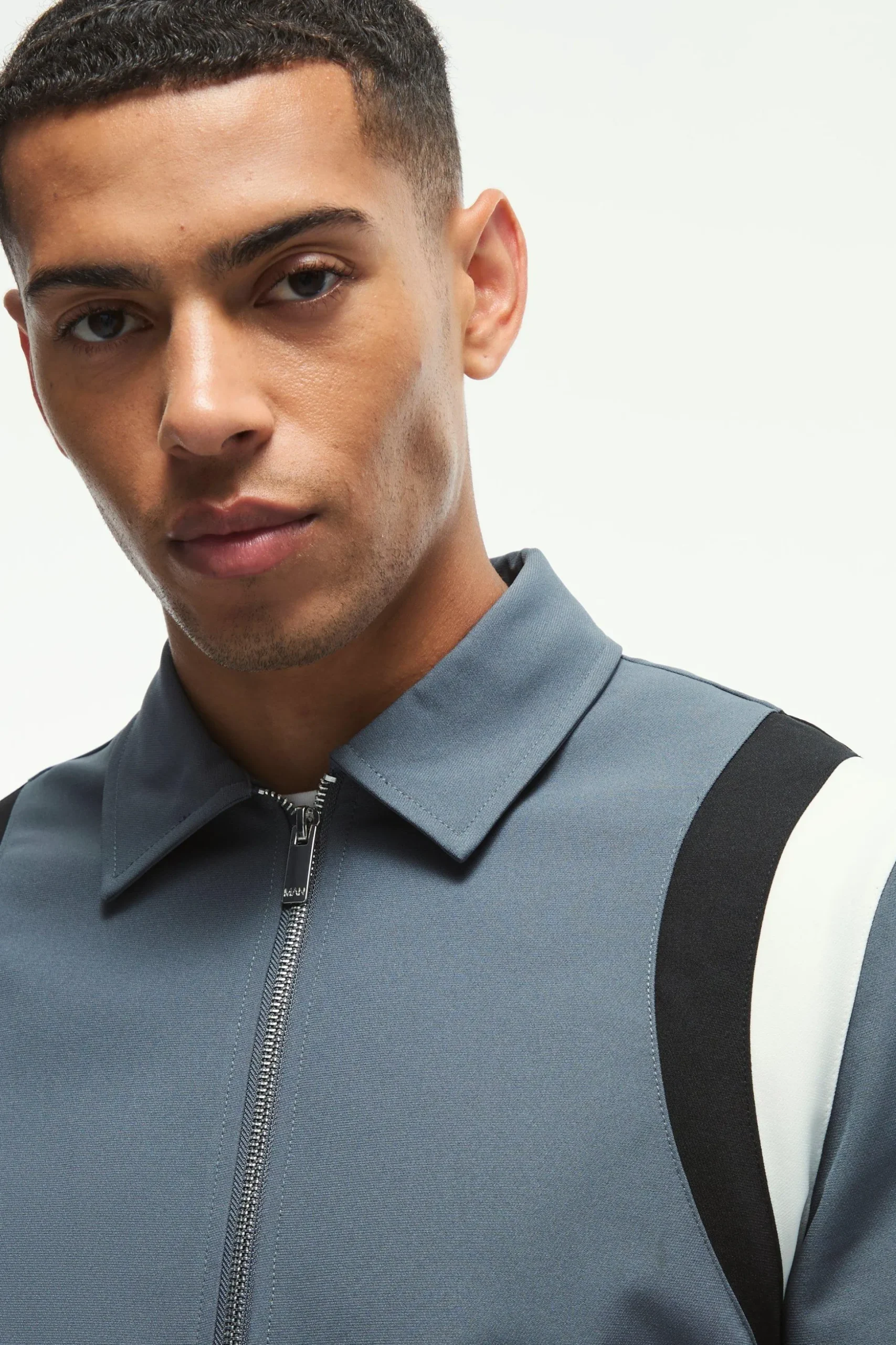 Tailored Collared Varsity Bomber Jacket | BoohooMAN UK