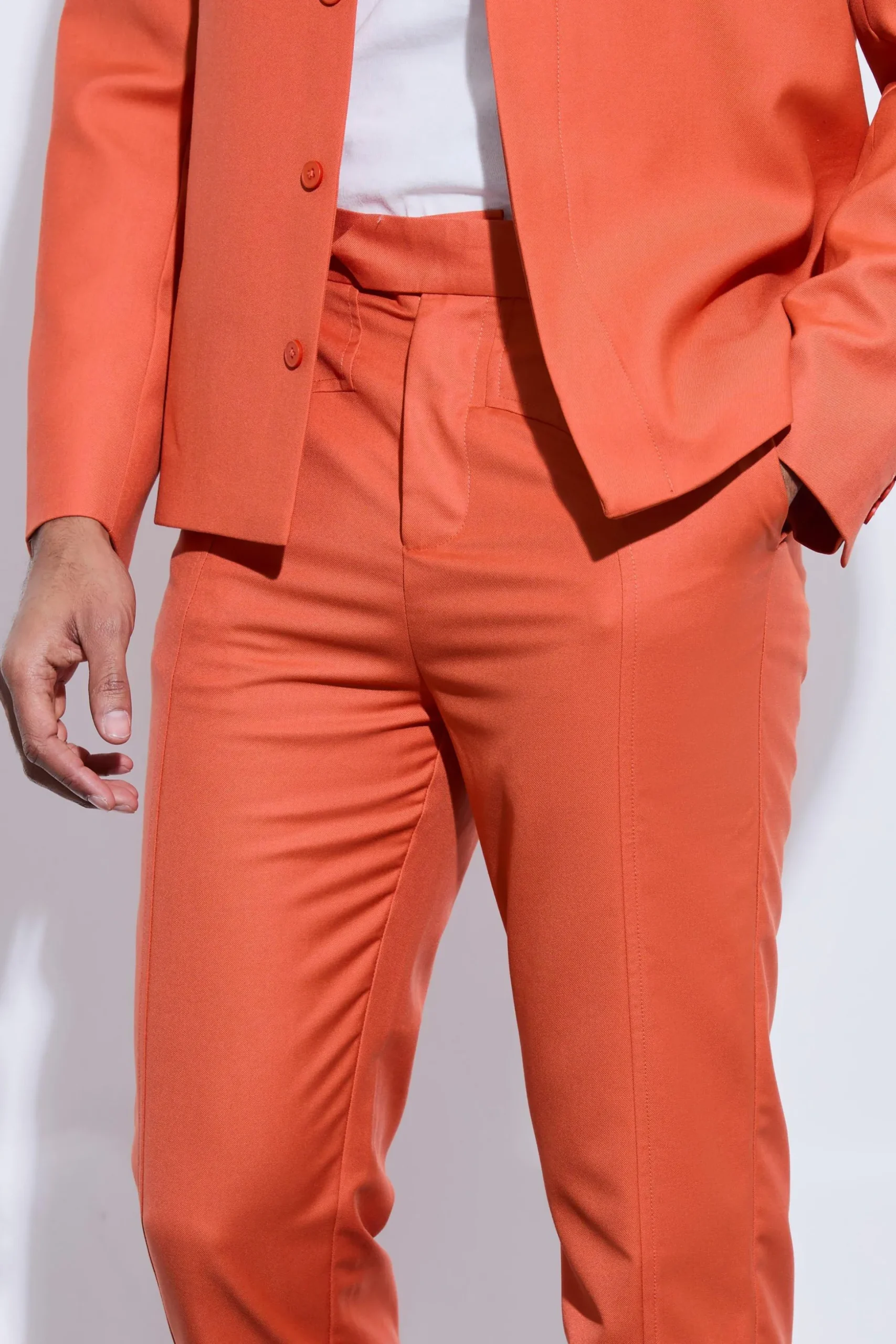 Tailored Overlay Detail Straight Leg Trousers | BoohooMAN UK