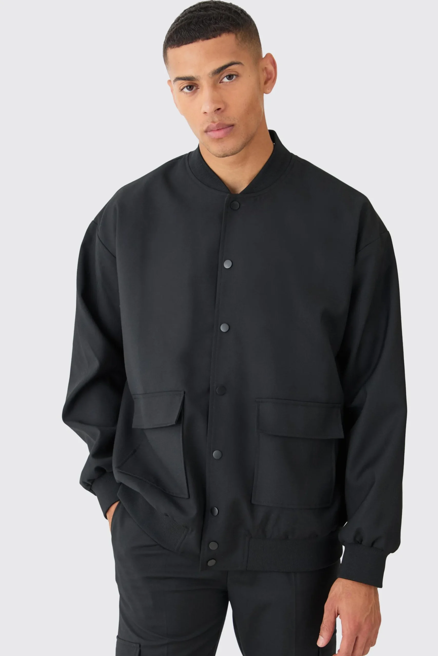 Tailored Oversized Bomber Jacket | BoohooMAN UK