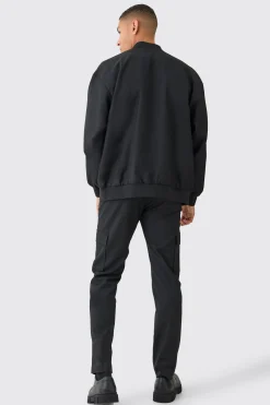 Tailored Oversized Bomber Jacket | BoohooMAN UK