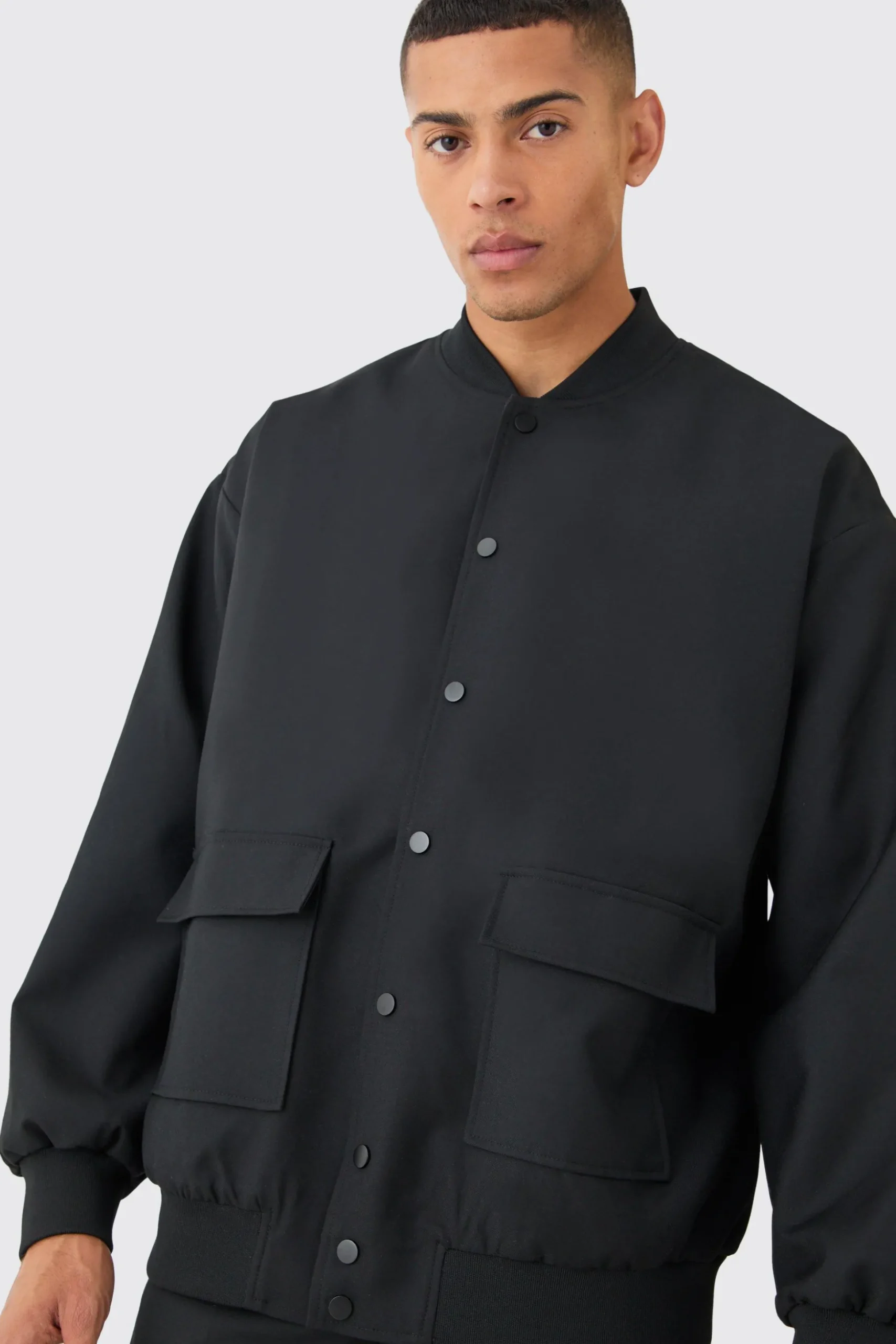 Tailored Oversized Bomber Jacket | BoohooMAN UK