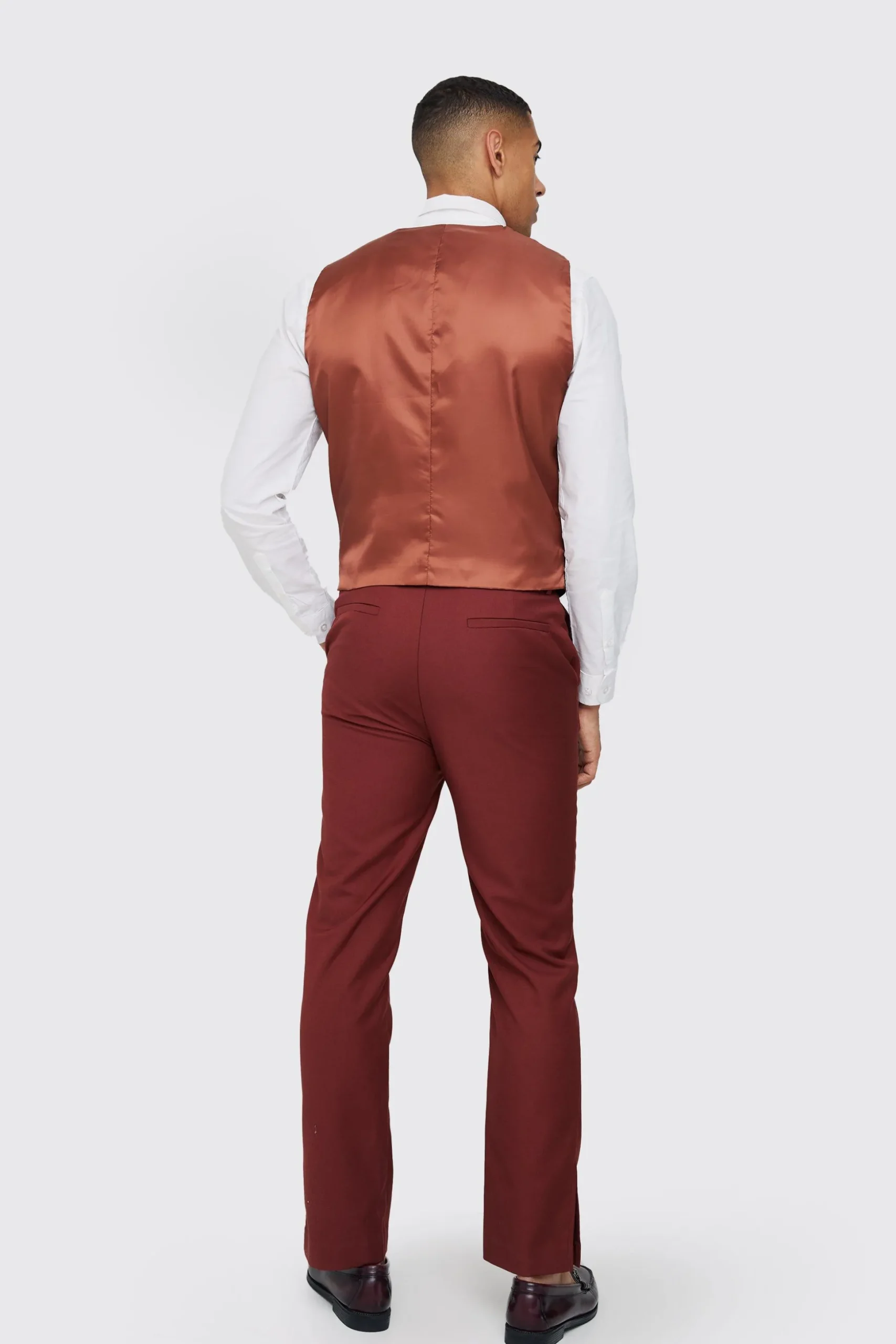 Tailored Straight Fit Trousers | BoohooMAN UK