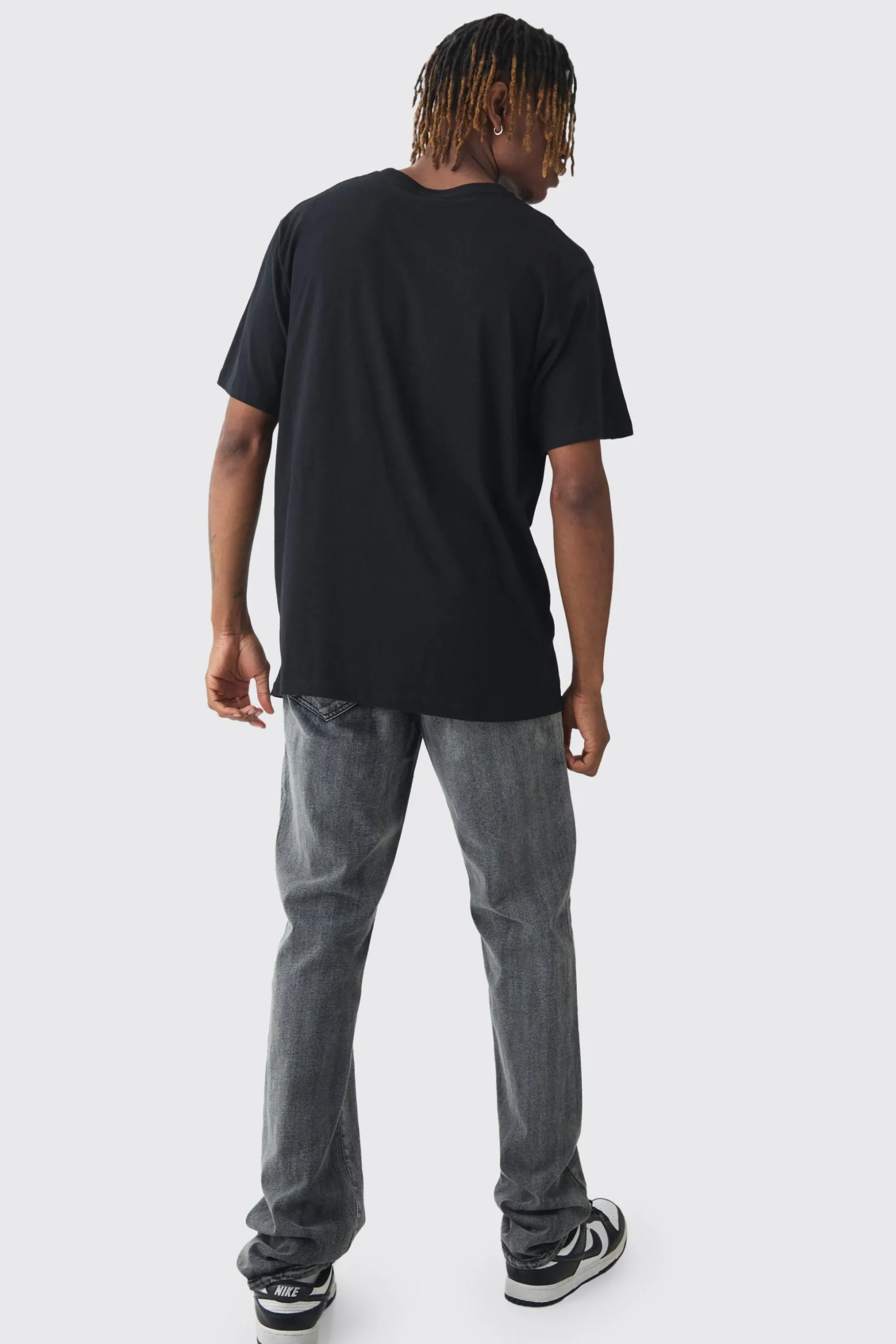 Tall Attack On Titan Anime Printed Licensed T-shirt In Black | BoohooMAN UK