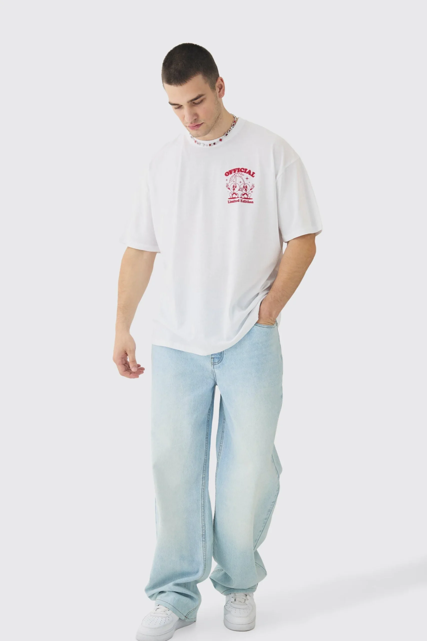 Tall Baggy Fit Rigid Denim Jean | BoohooMAN UK
