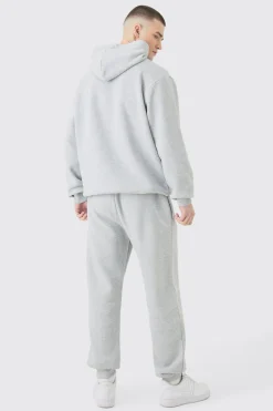 Tall Basic Jogger In Grey Marl | BoohooMAN UK