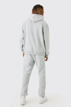 Tall Basic Slim Fit Jogger In Grey Marl | BoohooMAN UK