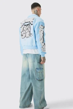 Tall Denim Cargo Parachute Jean | BoohooMAN UK