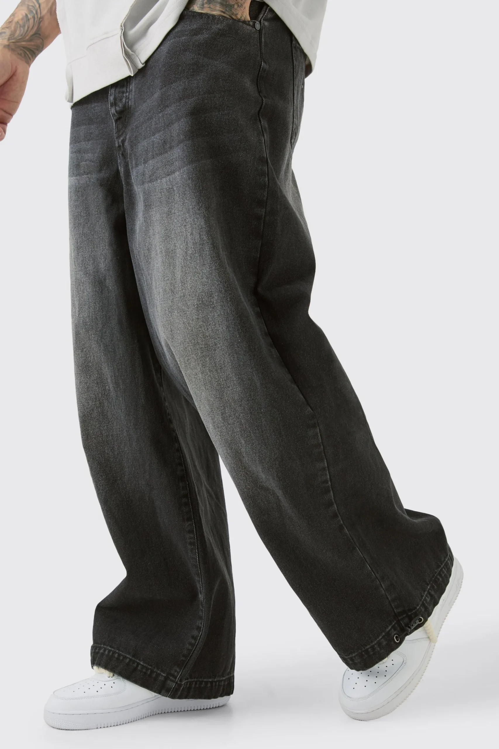 Tall Denim Parachute Jean | BoohooMAN UK