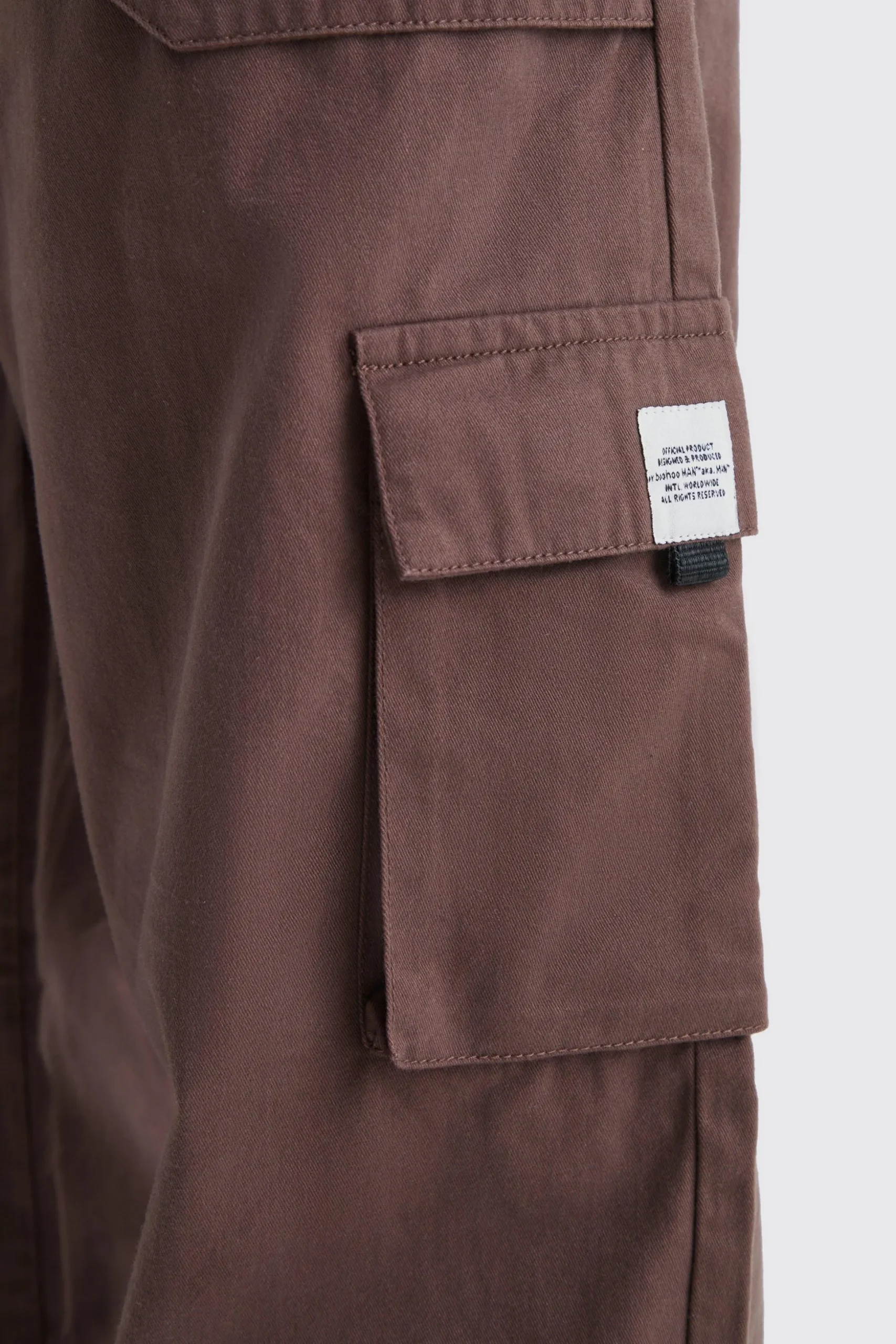 Tall Elastic Waist Relaxed Fit Buckle Cargo Jogger | BoohooMAN UK