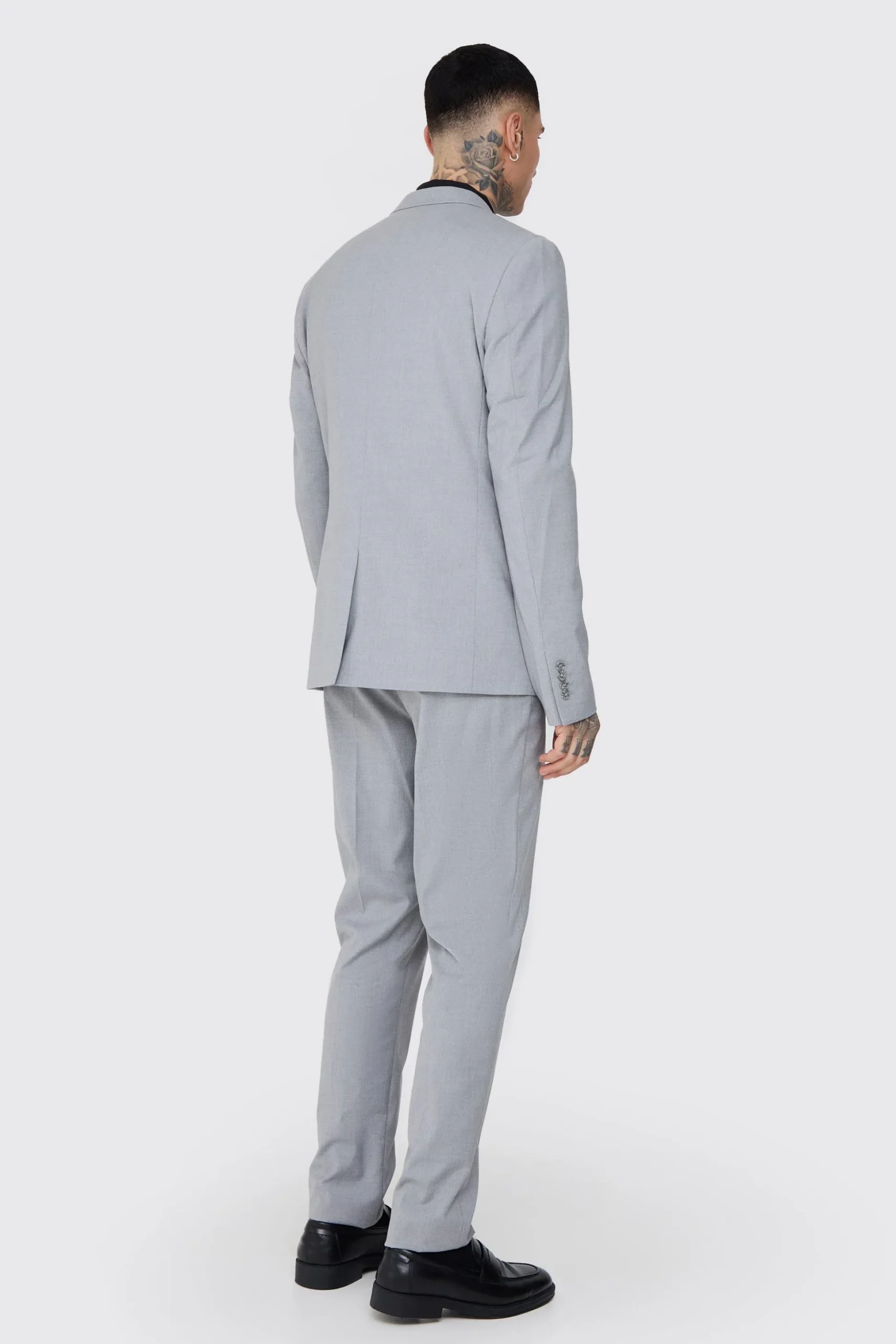 Tall Essential Slim Fit Suit Trouser In Grey | BoohooMAN UK