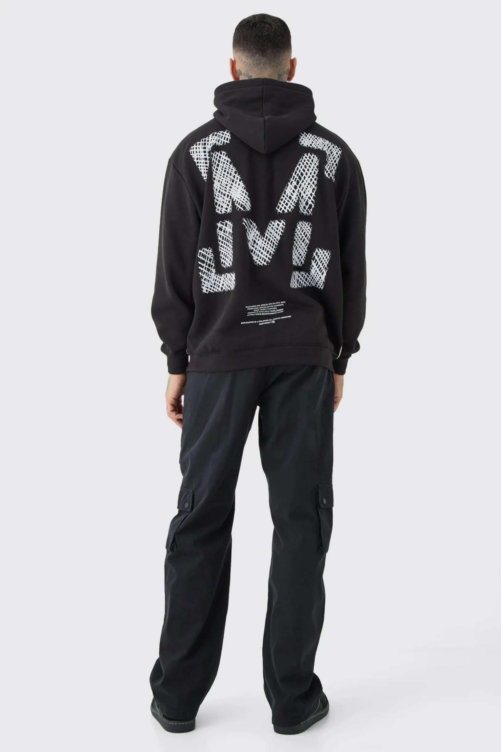 Tall Fixed Waist Relaxed Fit Cargo Trouser | BoohooMAN UK