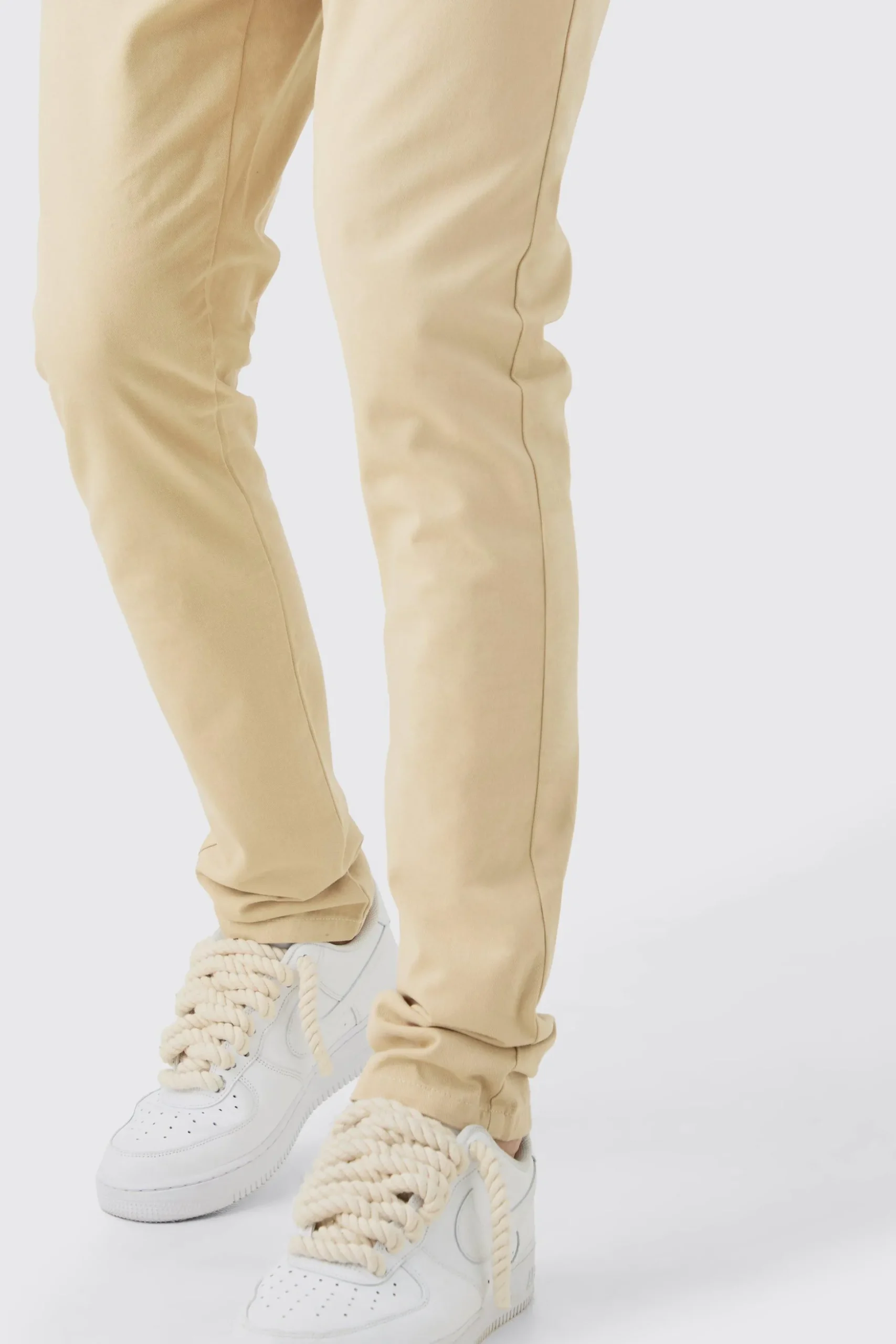 Tall Fixed Waist Skinny Chino Trouser | BoohooMAN UK