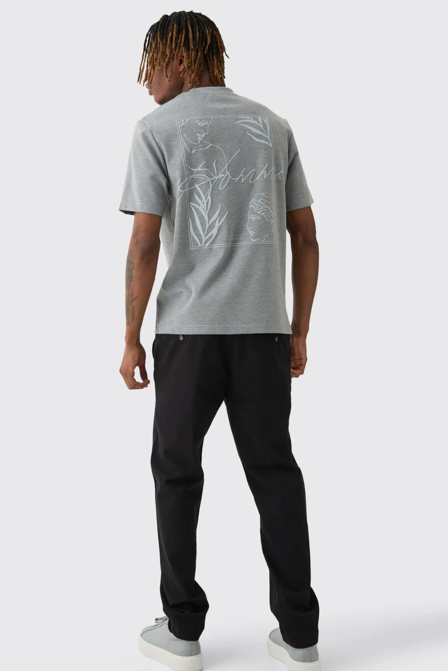Tall Fixed Waist Slim Cropped Chino Trouser | BoohooMAN UK