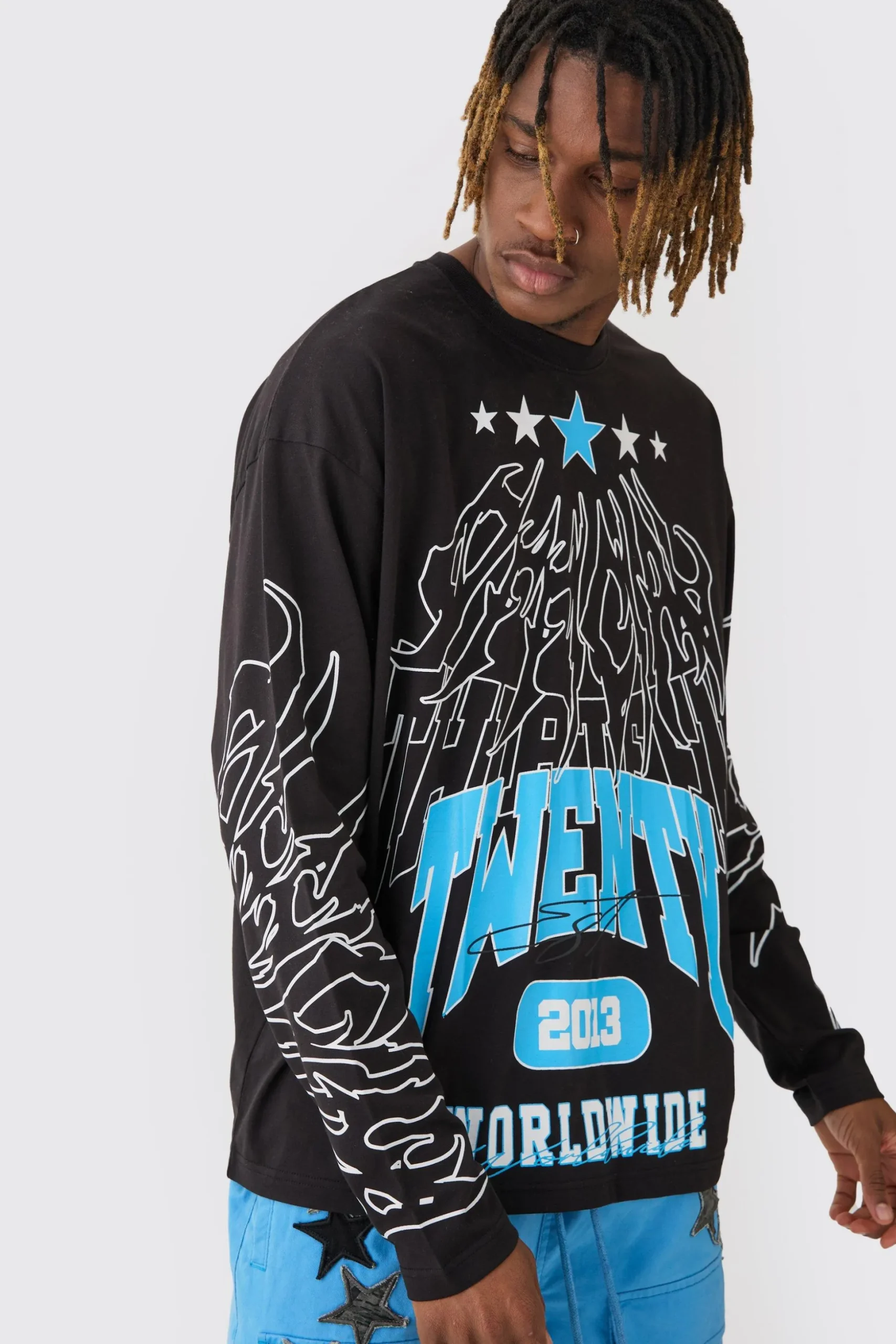 Tall Graphic Long Sleeve T-Shirt | BoohooMAN UK
