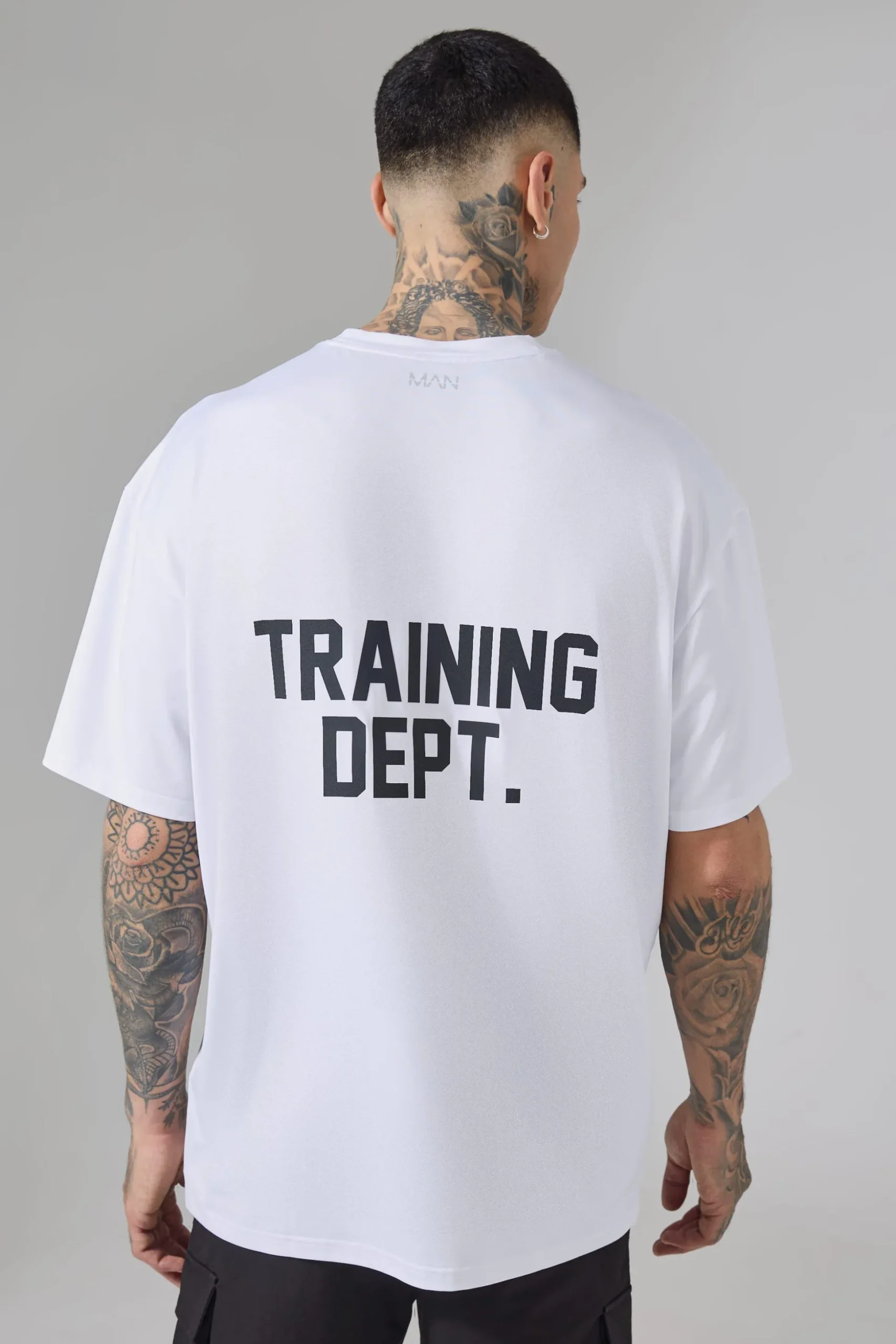 Tall Man Active Training Dept Performance Oversized T-Shirt | BoohooMAN UK