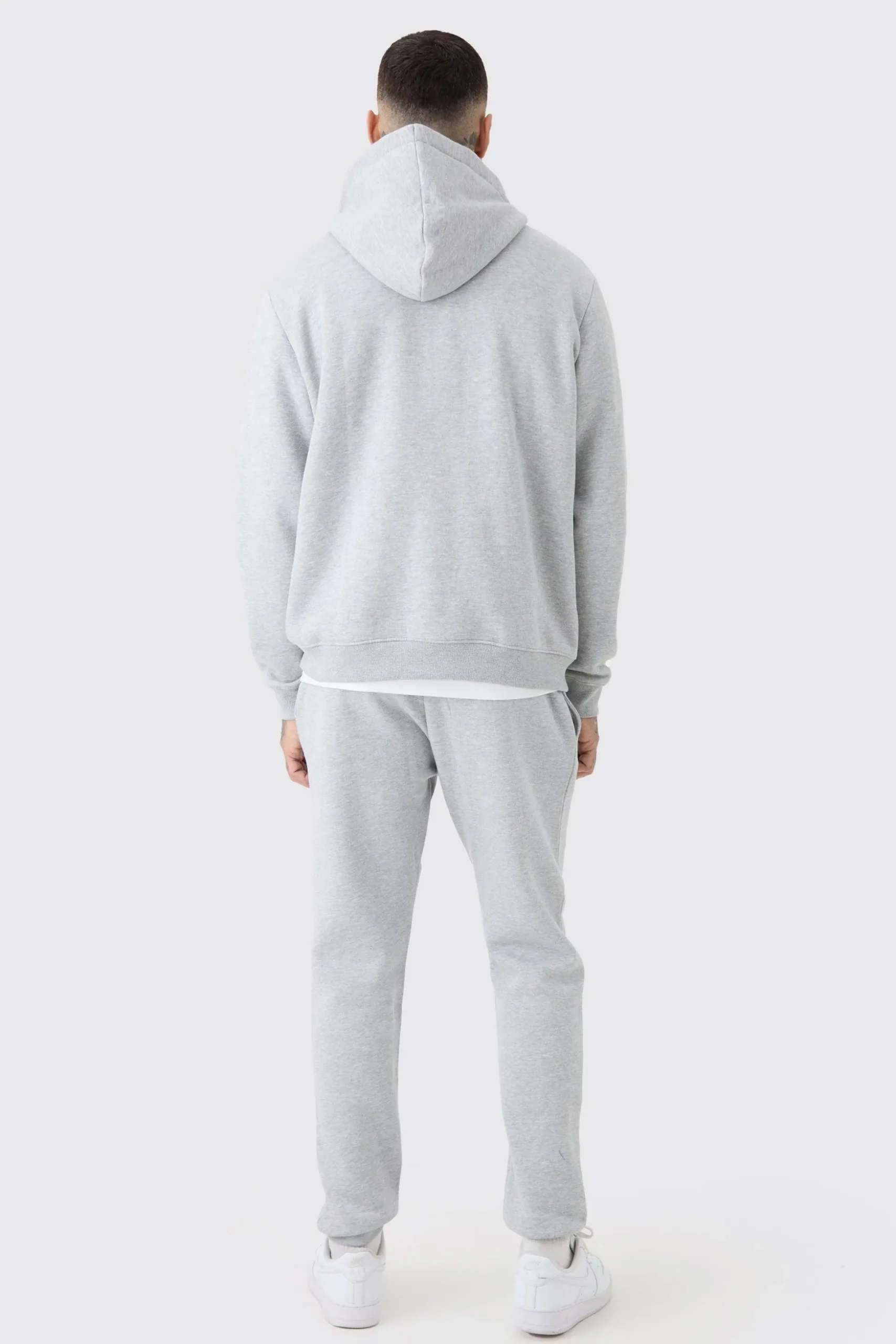 Tall Man Signature Slim Fit Jogger In Grey Marl | BoohooMAN UK
