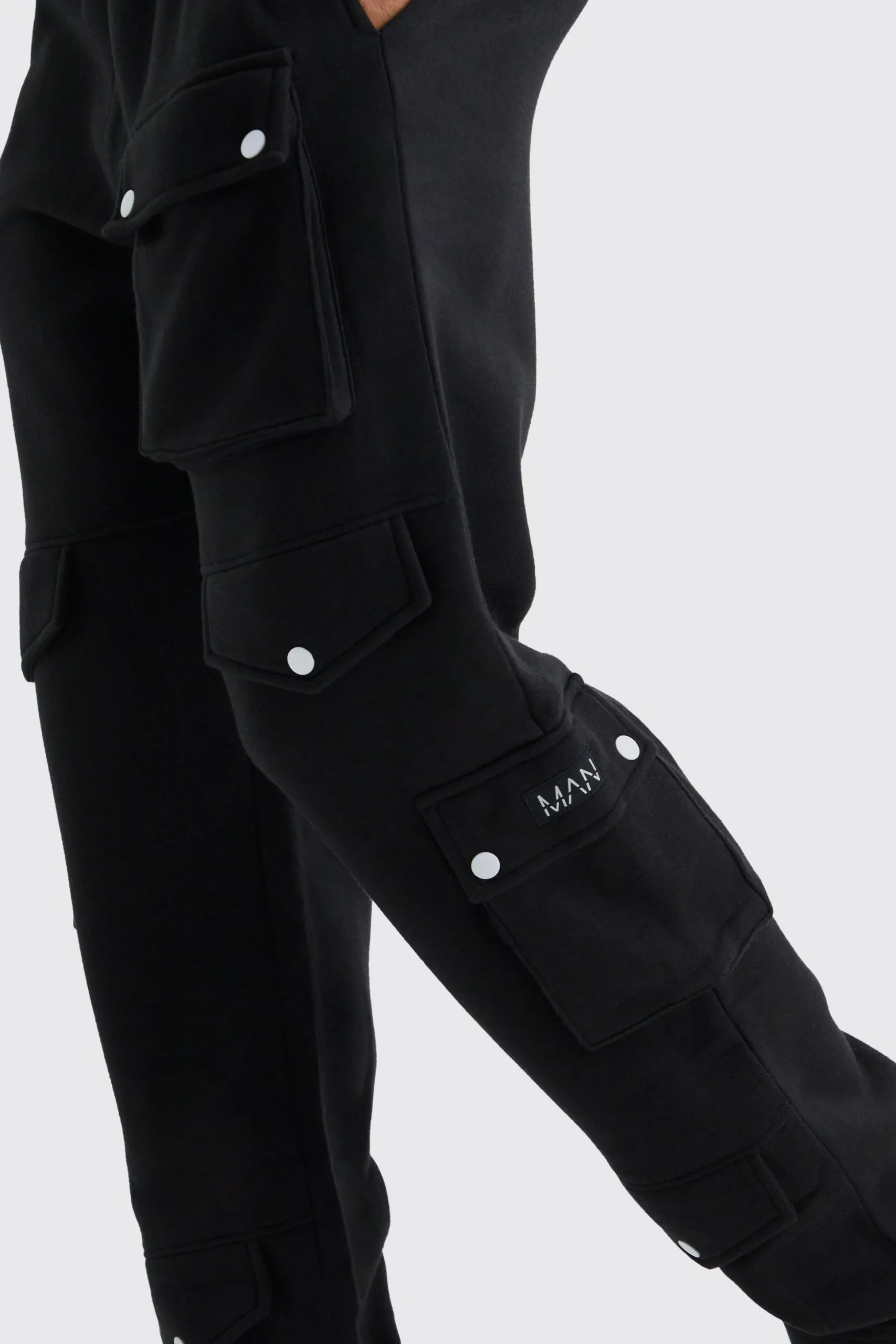 Tall Multi Pocket Cargo Jogger With Cuff | BoohooMAN UK