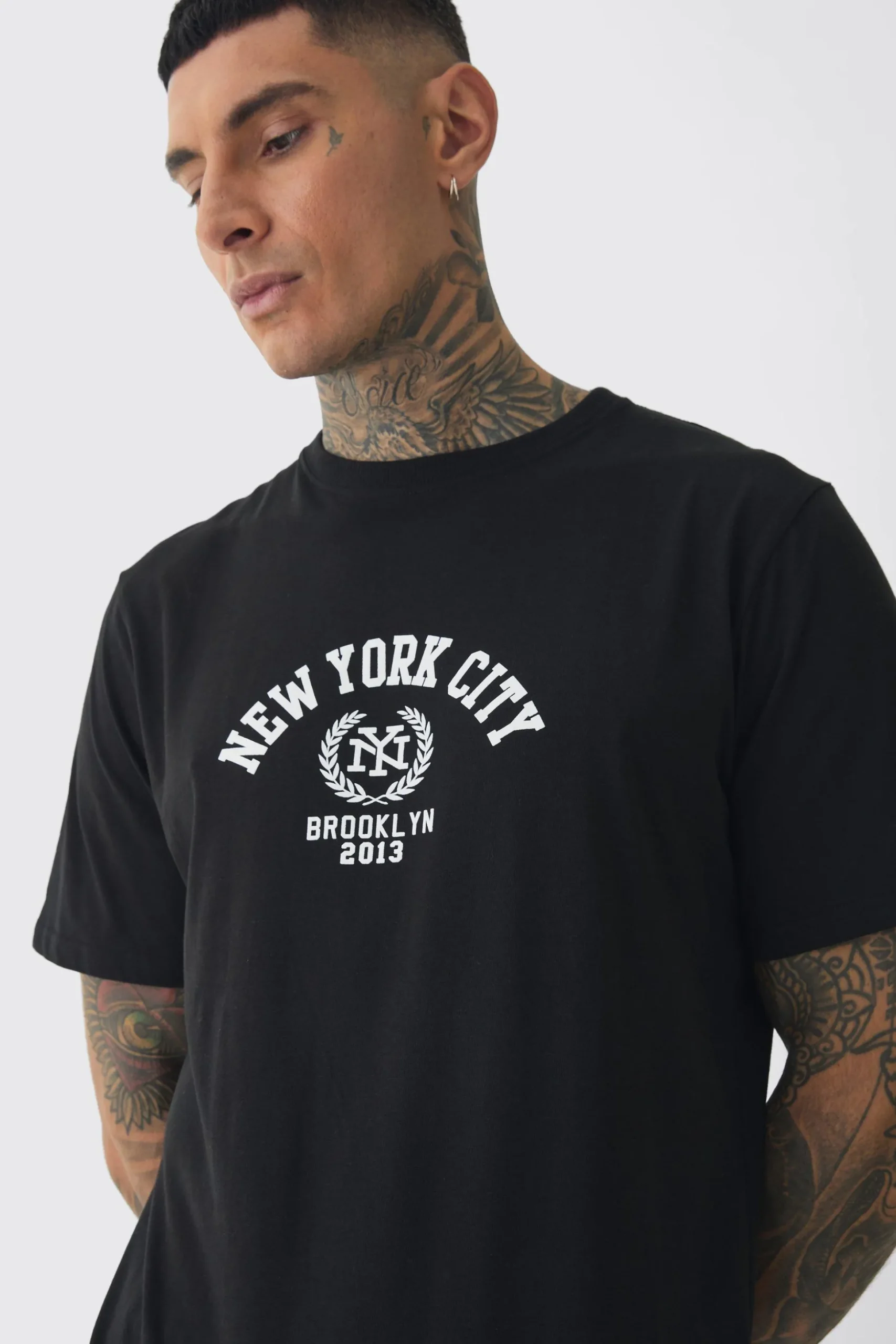 Tall New York City Varsity T-Shirt | BoohooMAN UK