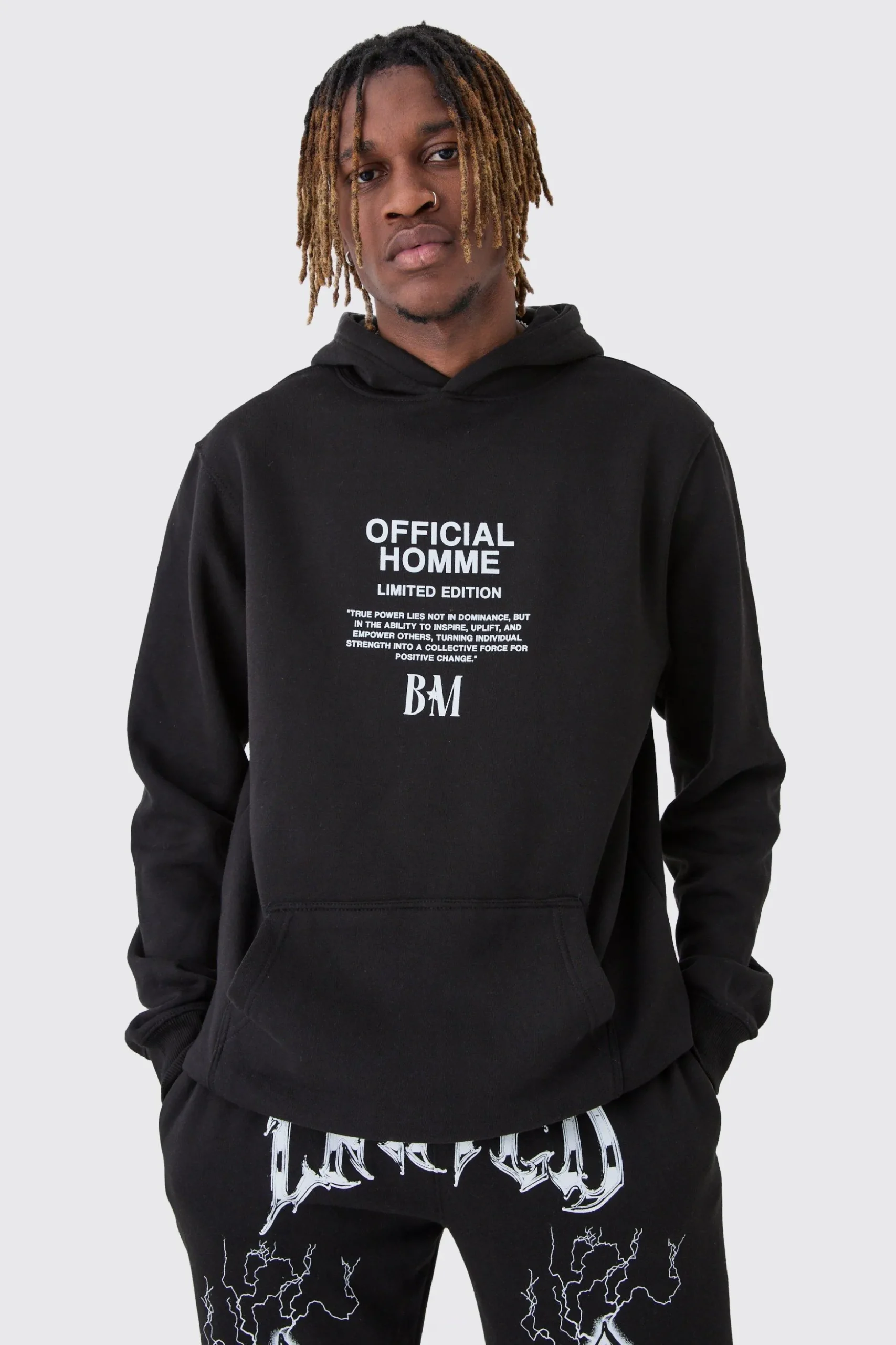 Tall Official Homme Regular Fit Hoodie | BoohooMAN UK