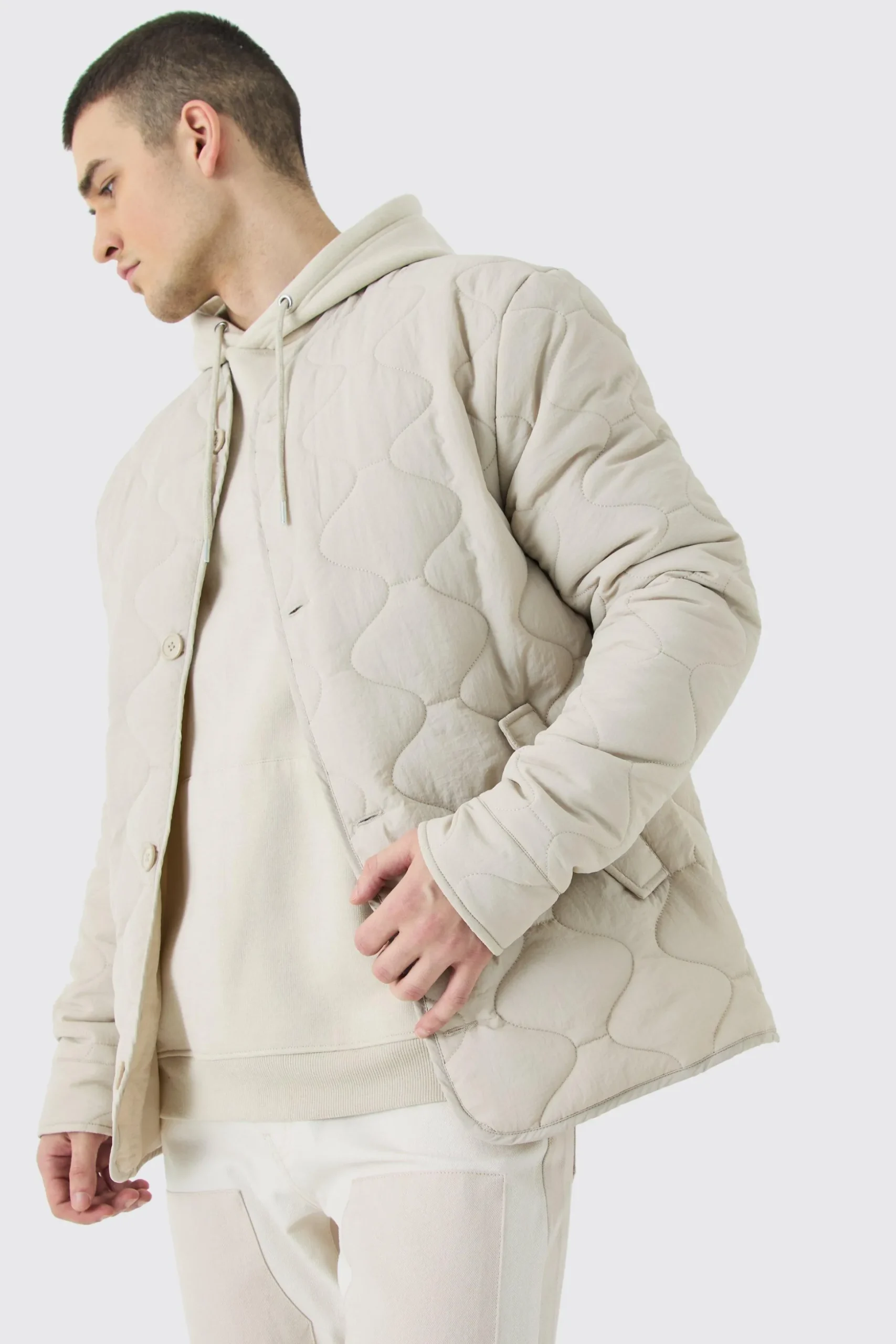 Tall Onion Quilted Liner Jacket | BoohooMAN UK