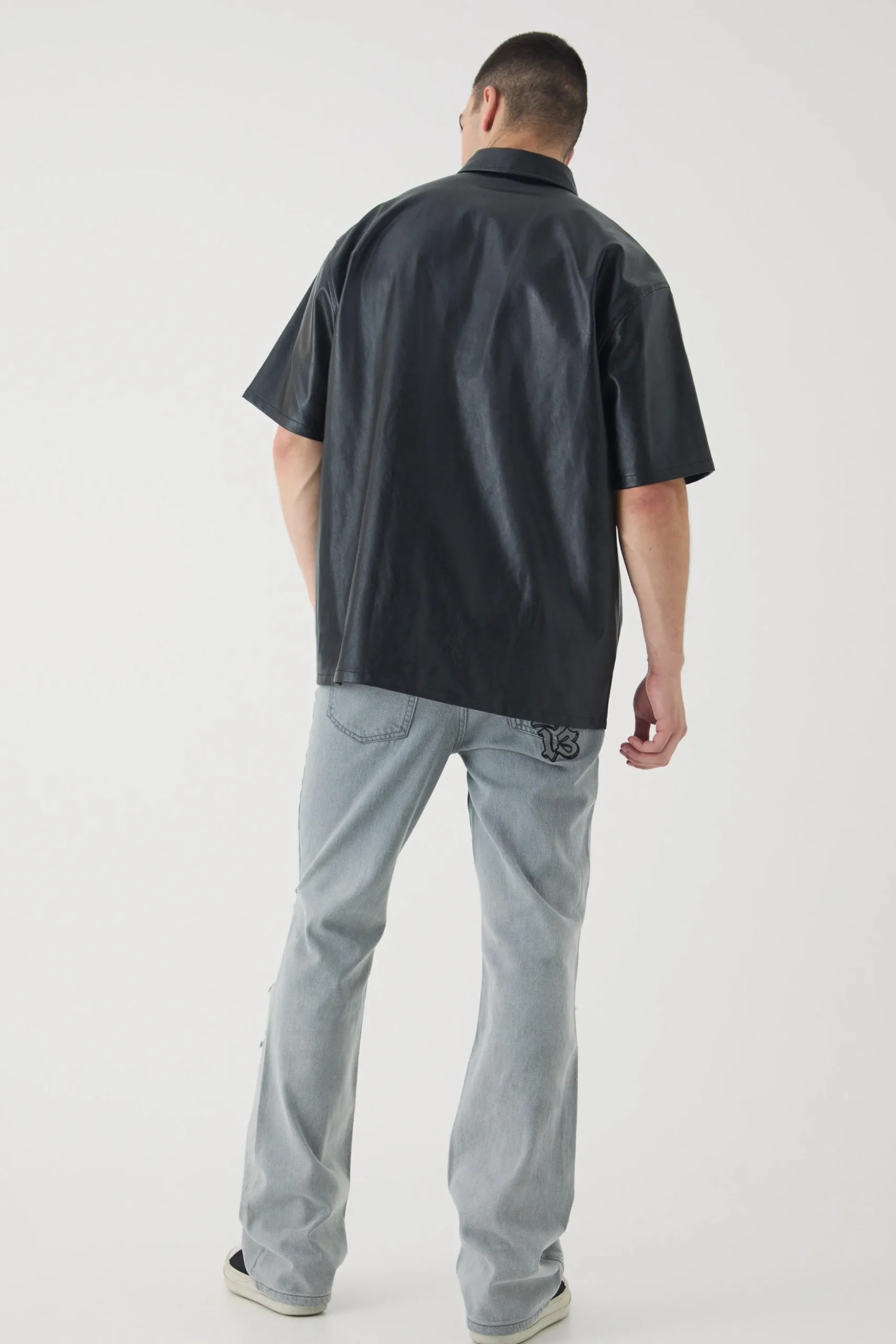 Tall Oversized Rugby Polo Shirt | BoohooMAN UK