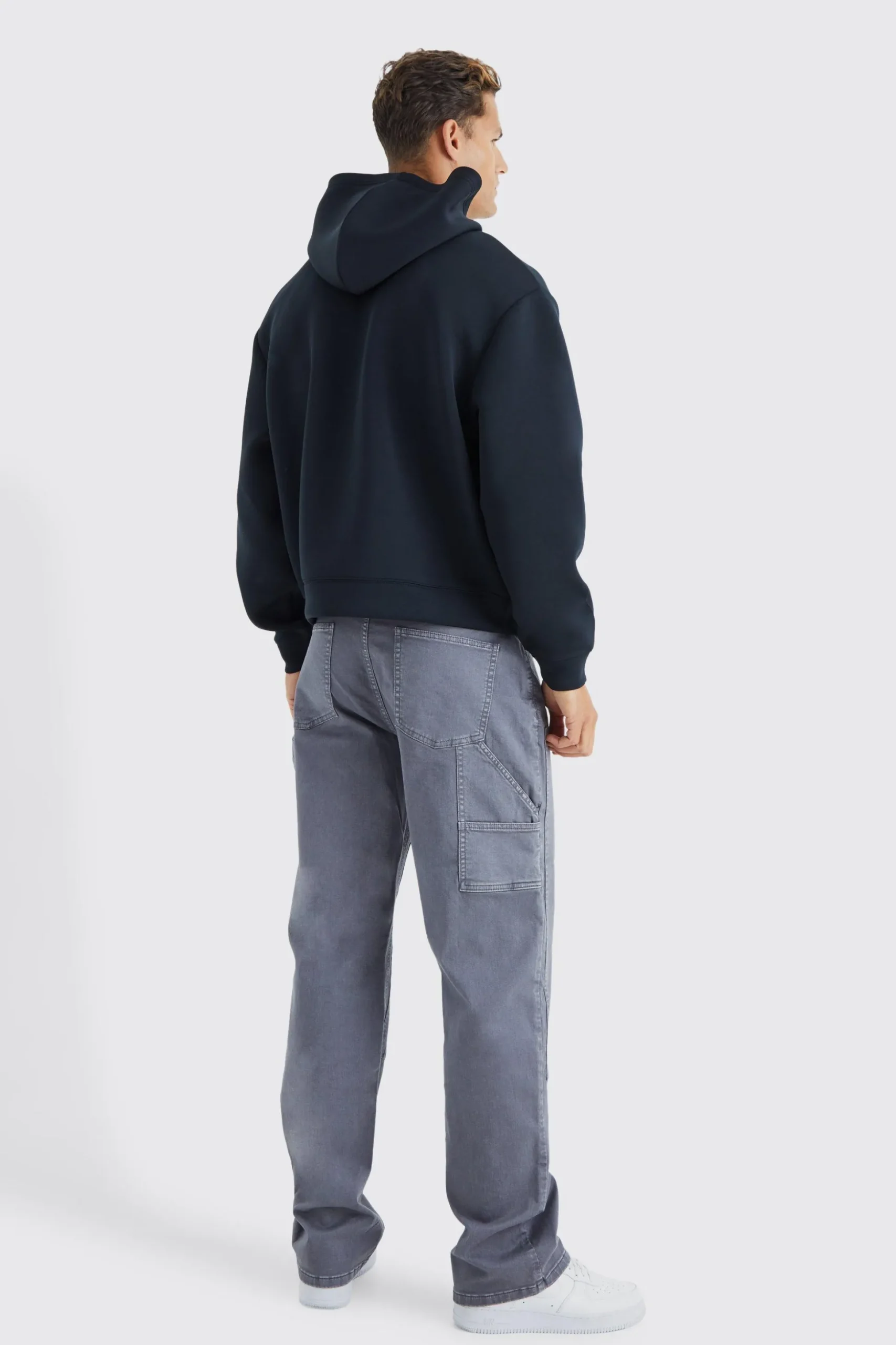 Tall Relaxed Overdye Carpenter Trouser | BoohooMAN UK