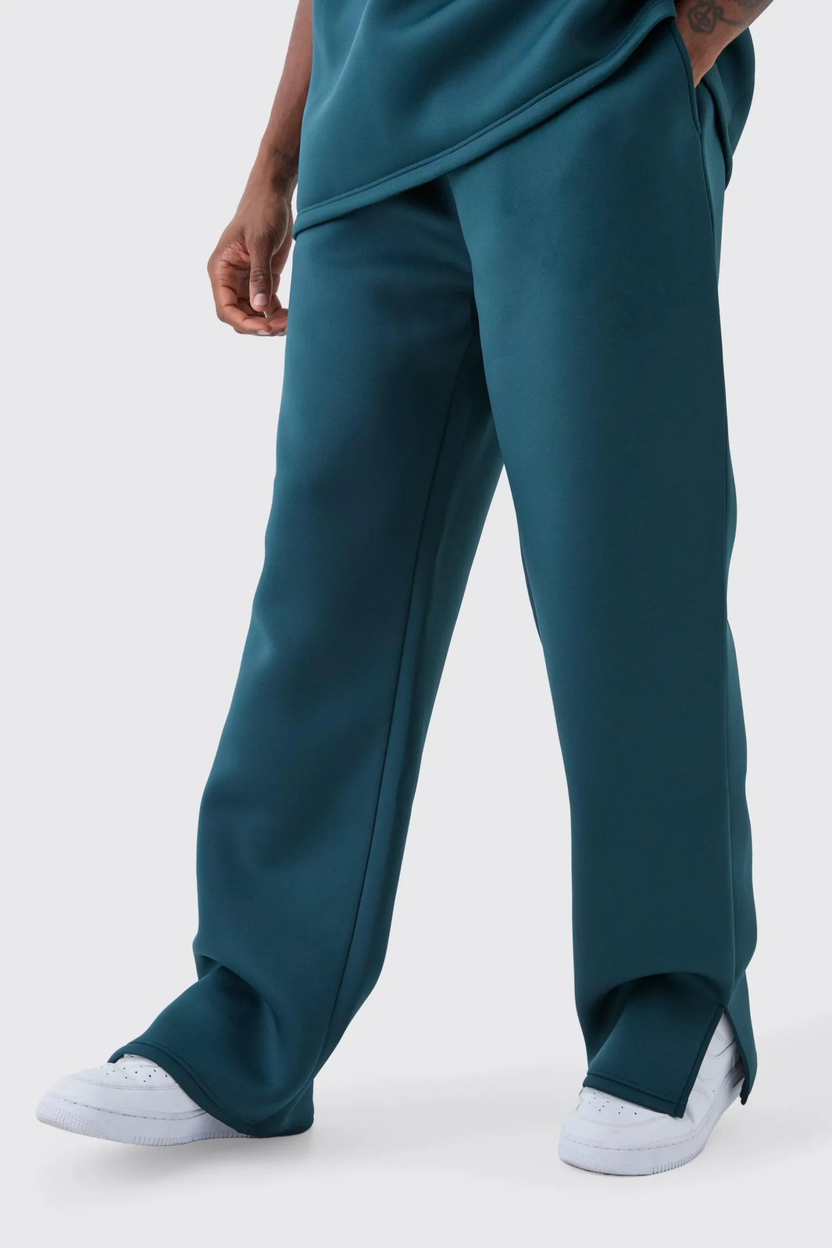 Tall Scuba Split Hem Joggers | BoohooMAN UK