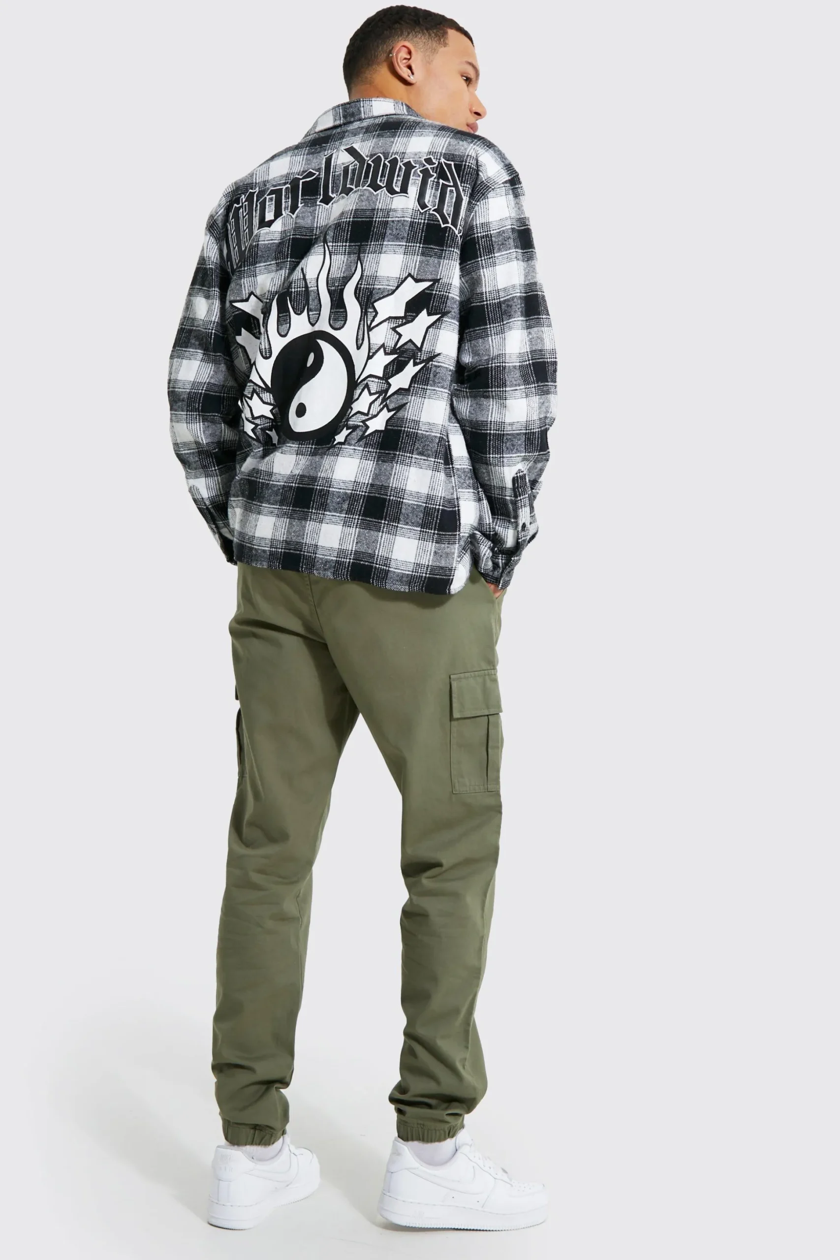 Tall Slim Fit Cargo Trousers | BoohooMAN UK