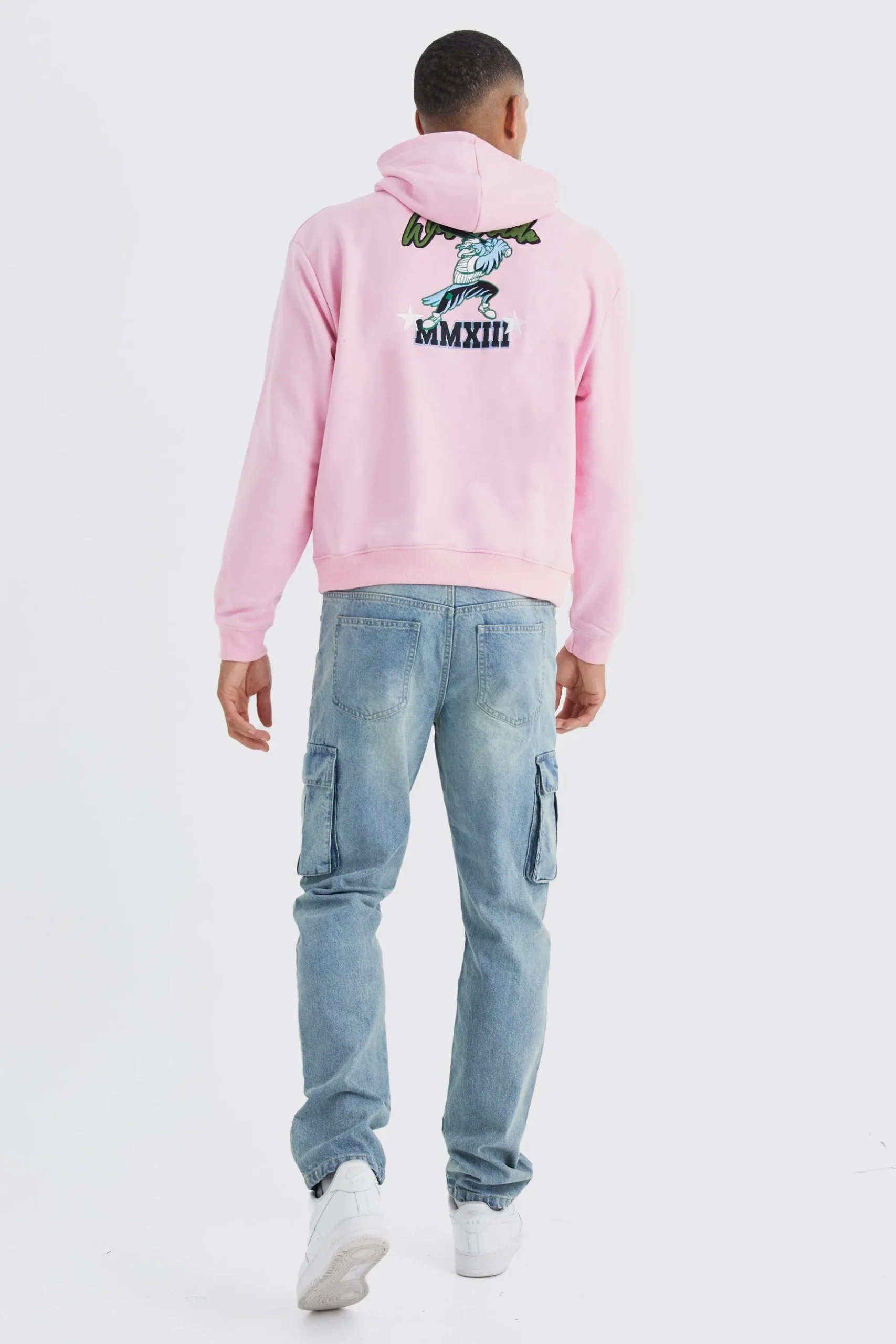 Tall Straight Rigid Cargo Jeans | BoohooMAN UK