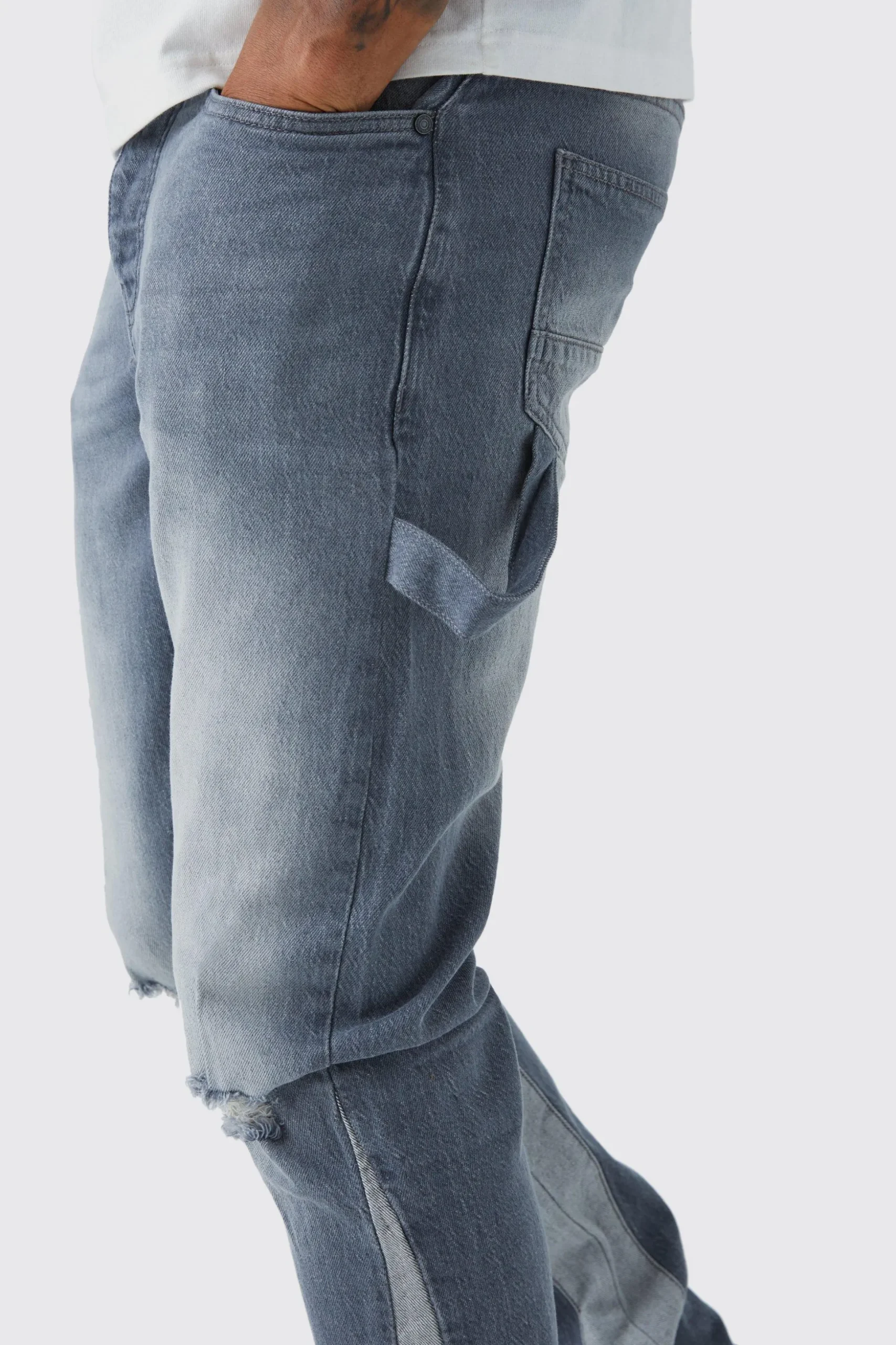 Tall Straight Rigid Carpenter Jeans | BoohooMAN UK