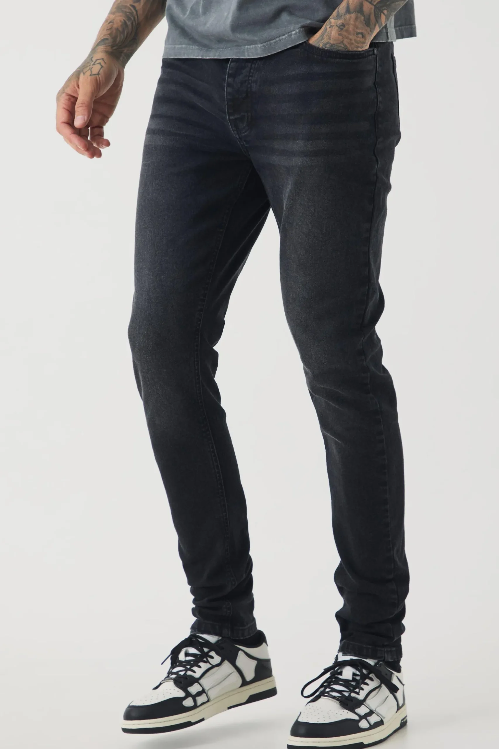 Tall Stretch Skinny Fit Jeans | BoohooMAN UK