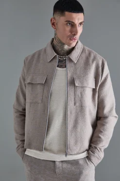 Tall Textured Jacquard Smart Jacket And Trouser Set | BoohooMAN UK