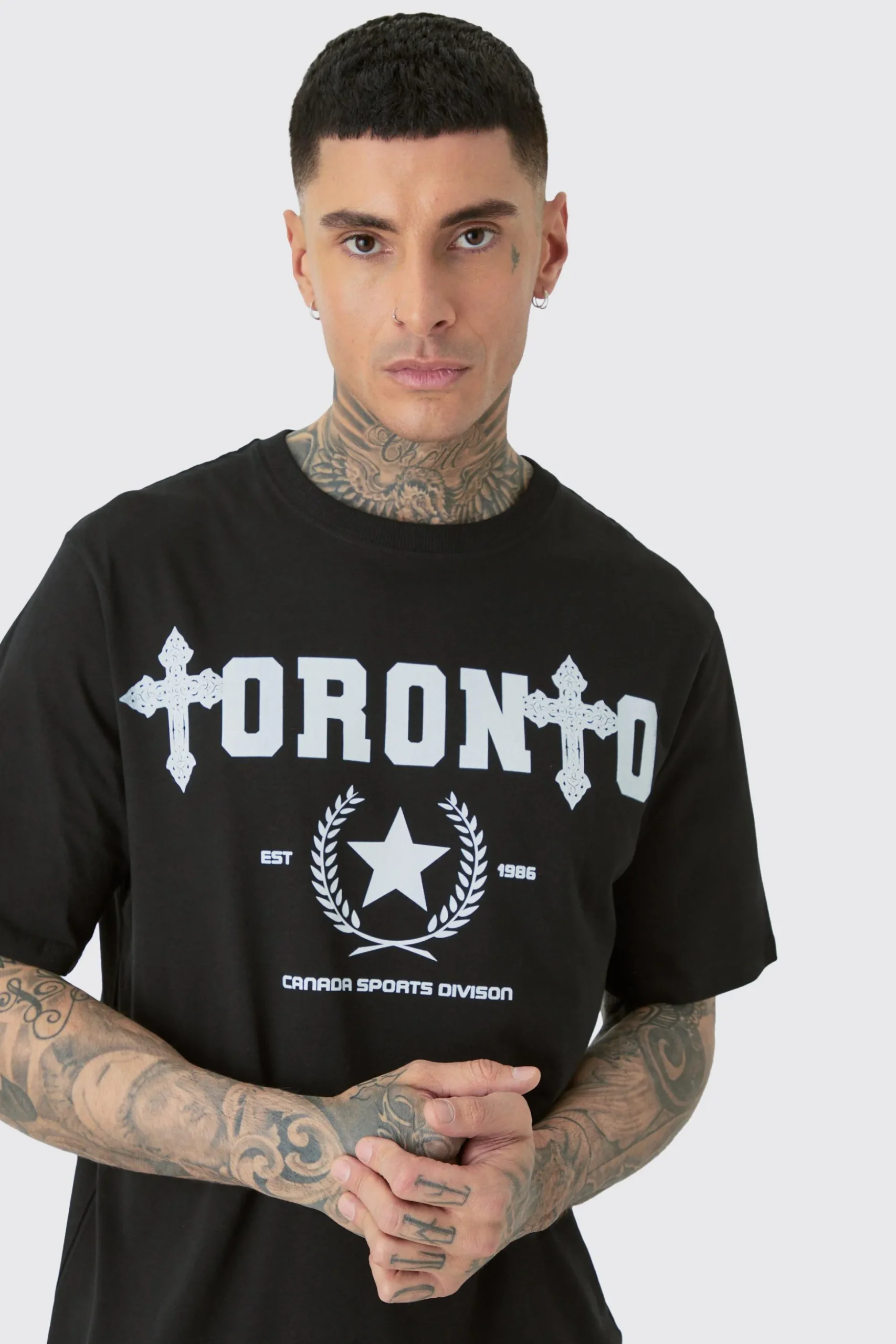 Tall Toronto Print T-shirt | BoohooMAN UK