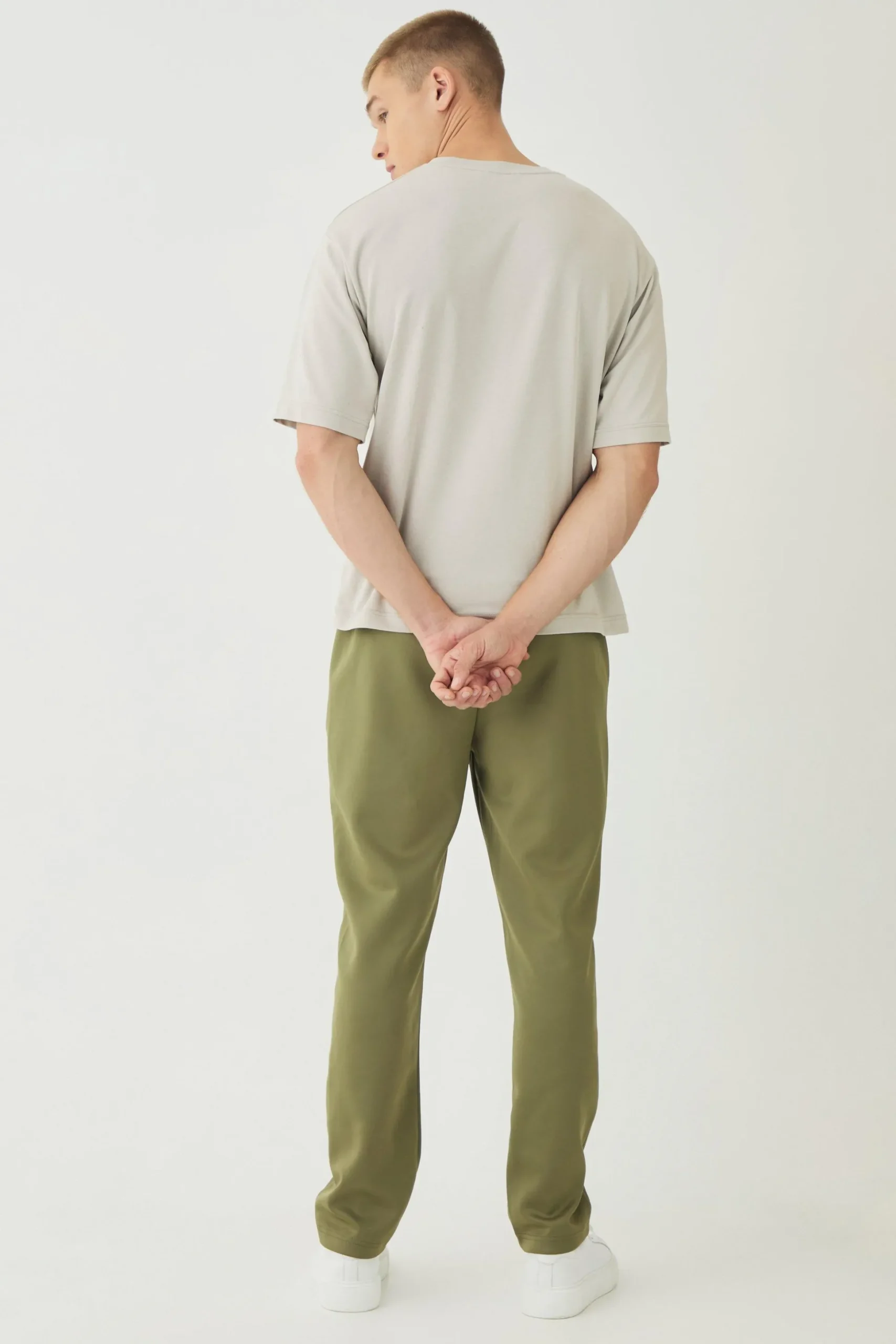 Tapered Pintuck Scuba Trouser | BoohooMAN UK