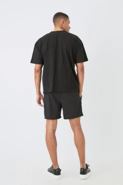Technical Stretch Concealed Placket Smart Set | BoohooMAN UK
