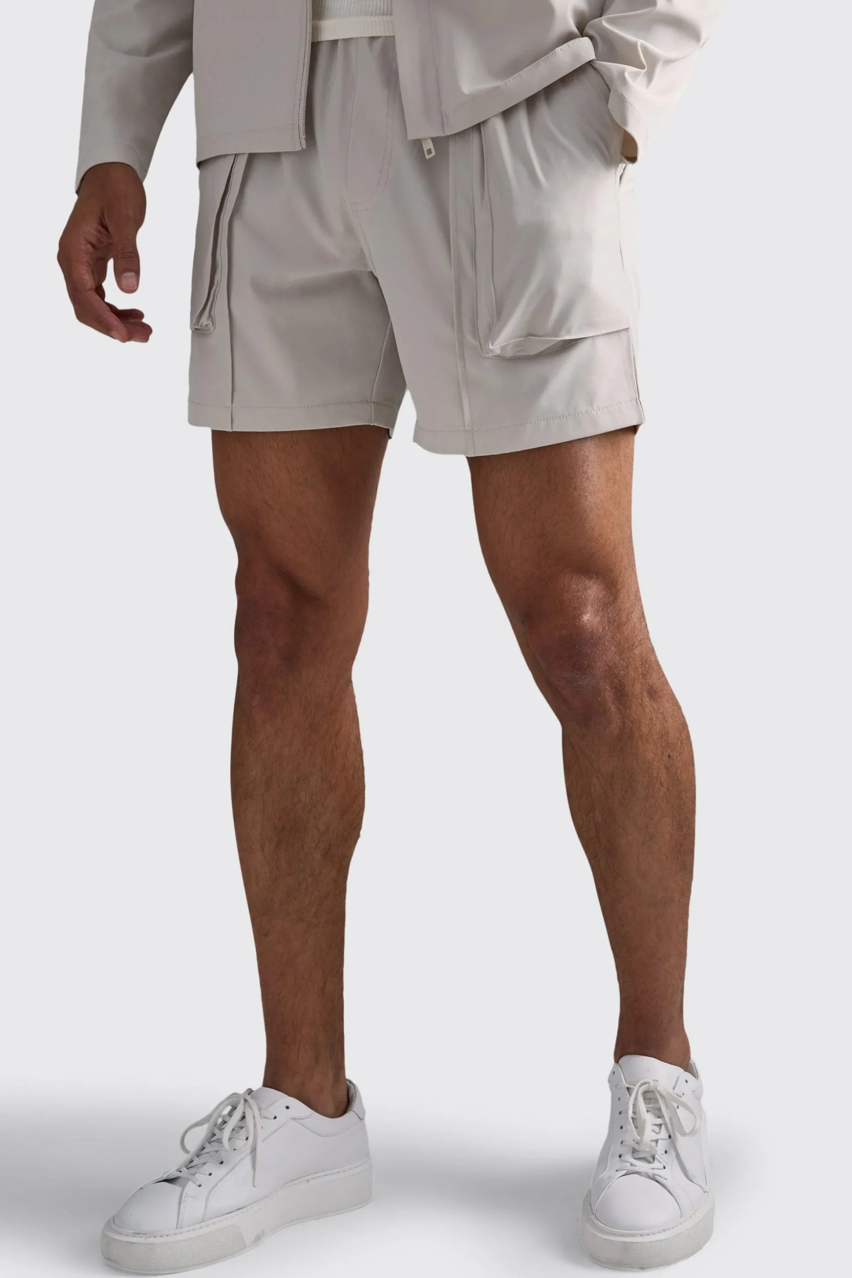 Technical Stretch Concealed Placket Smart Set | BoohooMAN UK