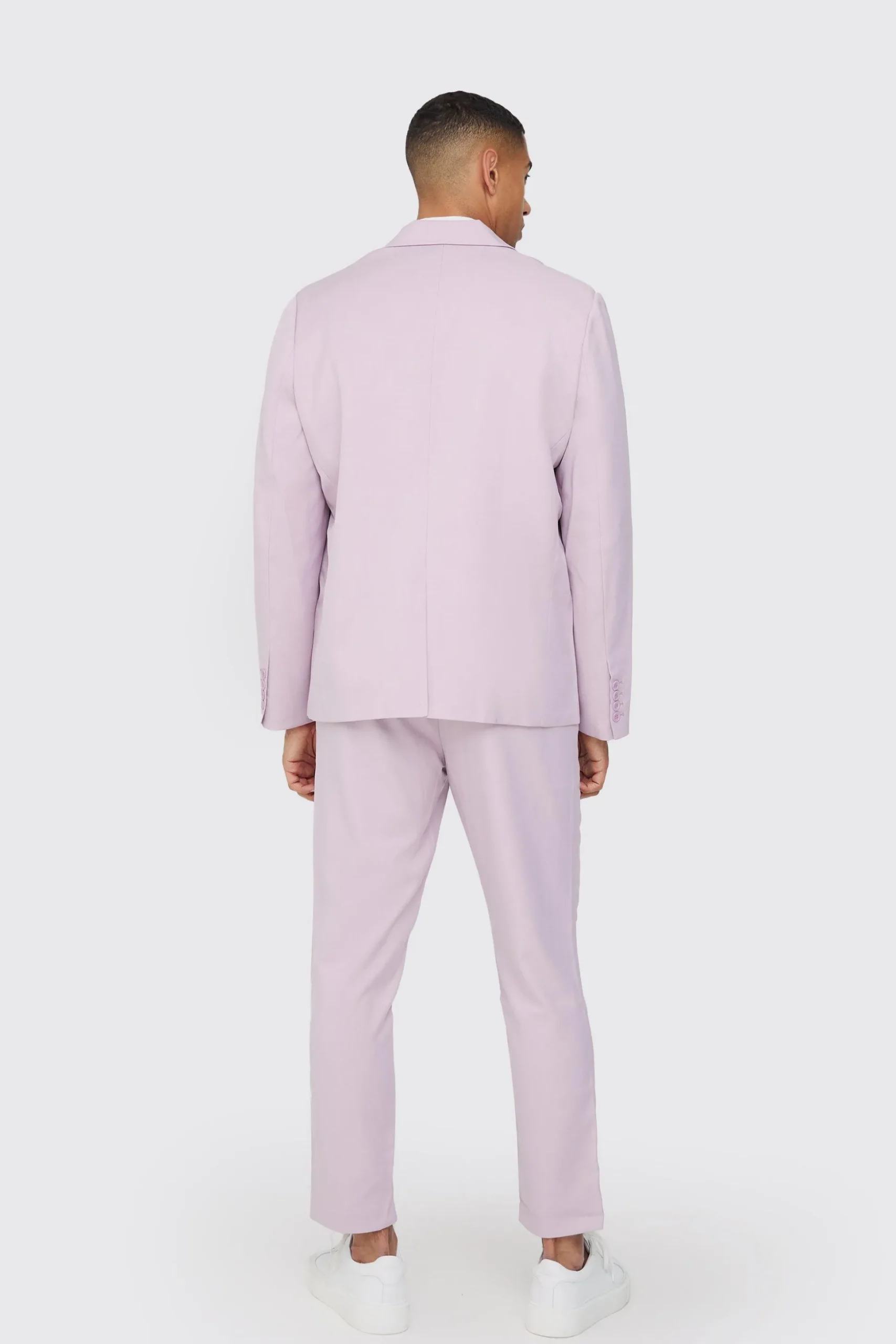 Textured Double Breasted Suit Jacket | BoohooMAN UK