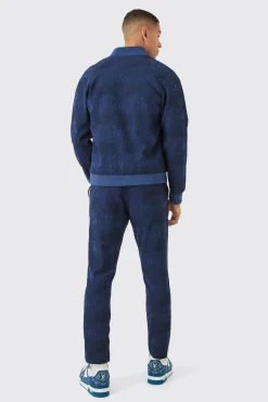 Textured Tailored Pintuck Tapered Trousers | BoohooMAN UK
