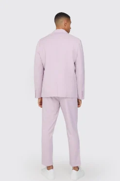 Textured Tapered Fit Suit Trousers | BoohooMAN UK