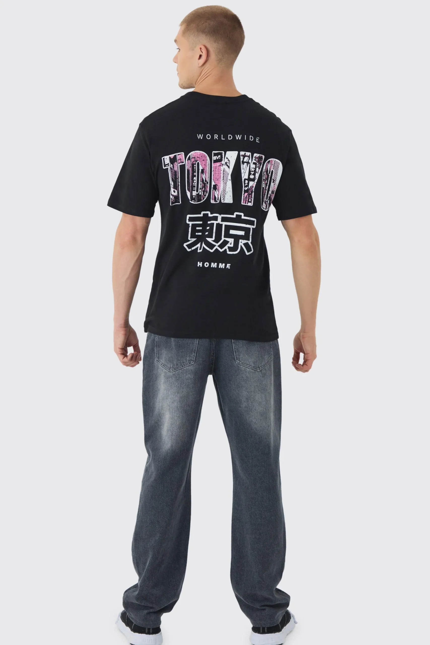 Tokyo City Back Print T-Shirt | BoohooMAN UK
