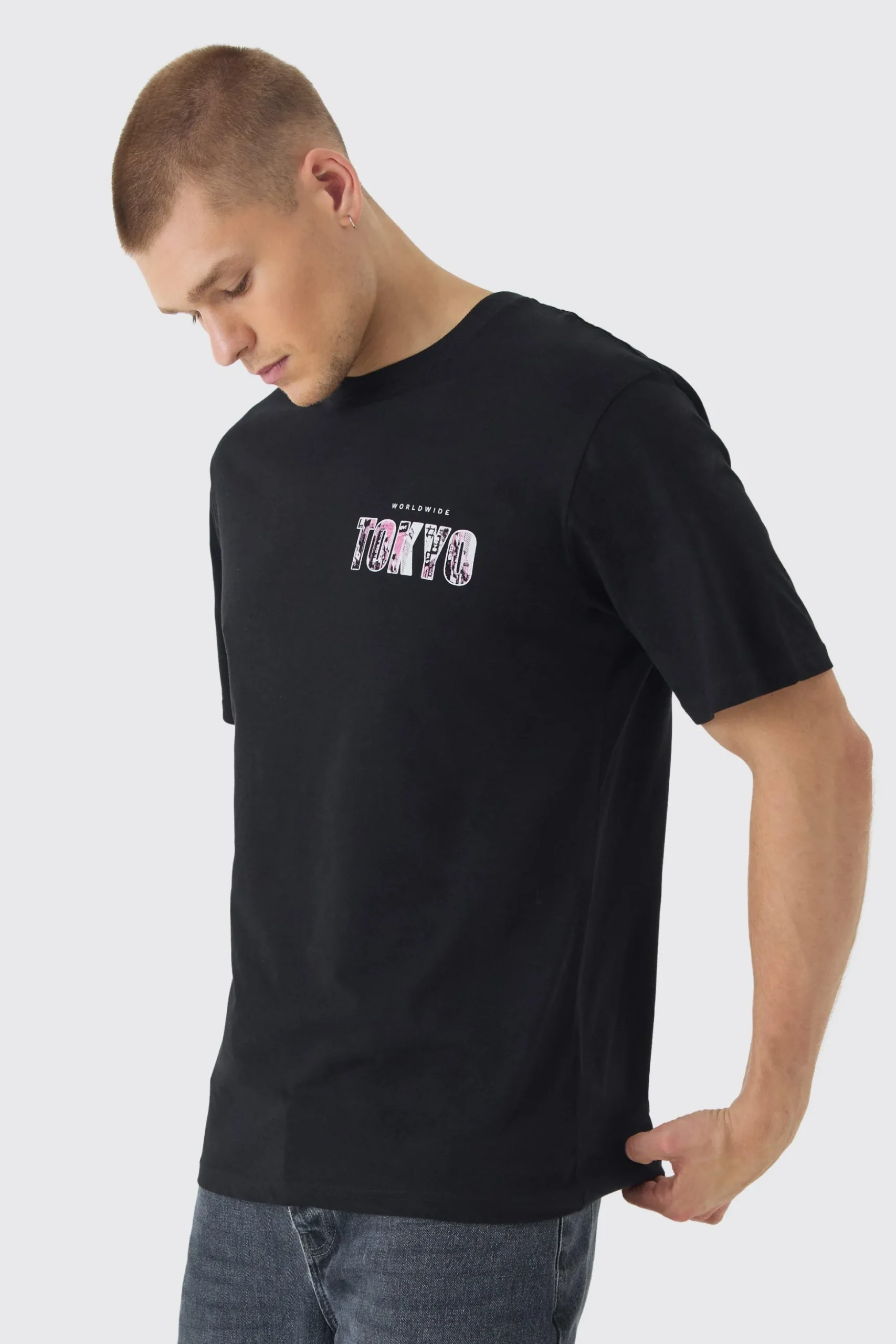 Tokyo City Back Print T-Shirt | BoohooMAN UK