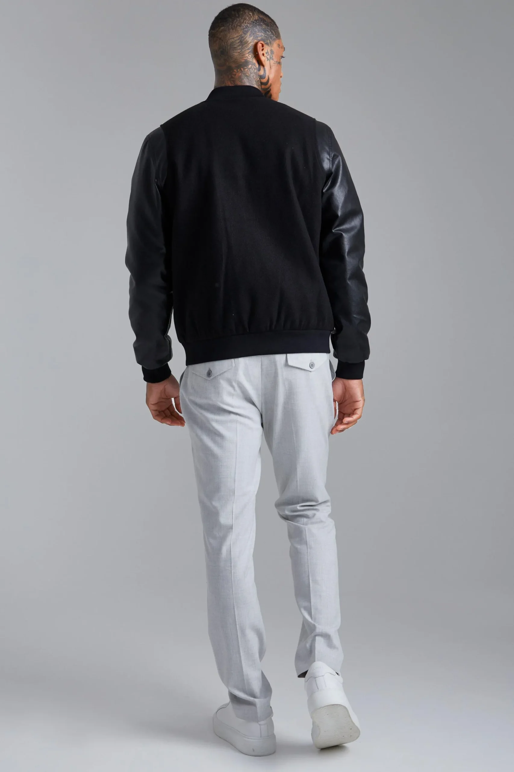 Tonal Limited Edition Melton Bomber | BoohooMAN UK