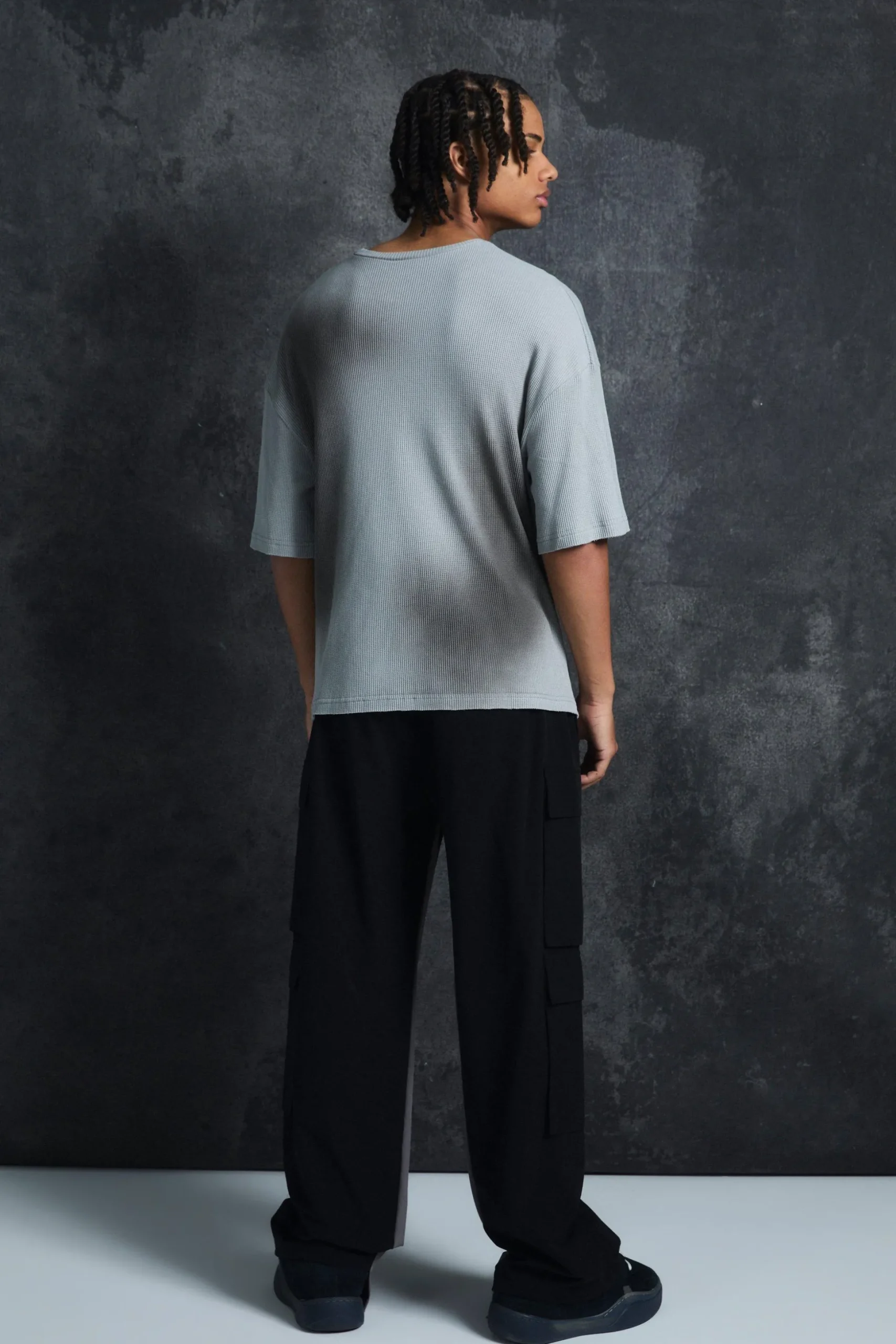 Trippie Redd Oversized Boxy Washed Waffle 14 Print T-shirt | BoohooMAN UK