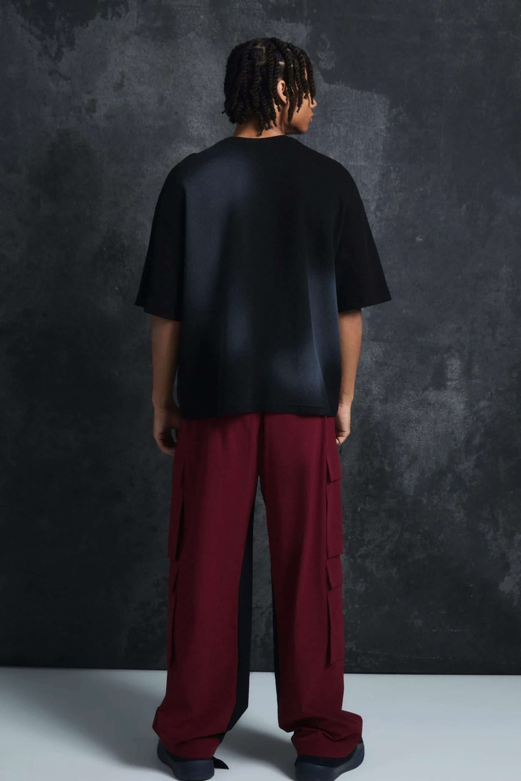Trippie Redd Oversized Boxy Washed Waffle 14 Print T-shirt | BoohooMAN UK