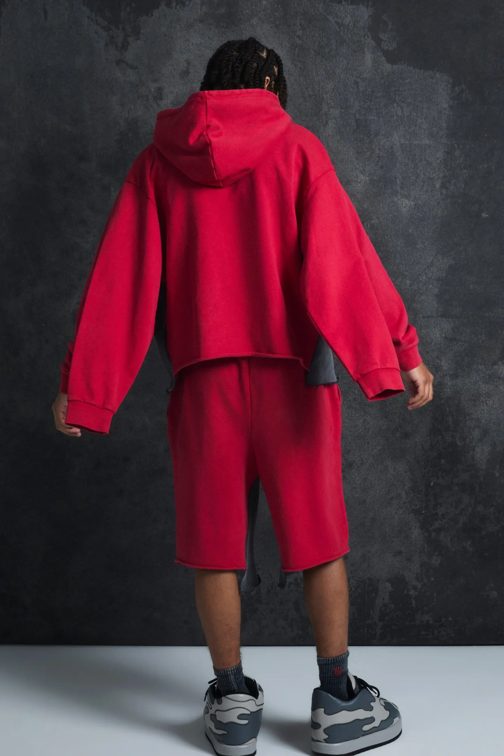 Trippie Redd Oversized Boxy Heavy Washed & Distressed Hoodie | BoohooMAN UK
