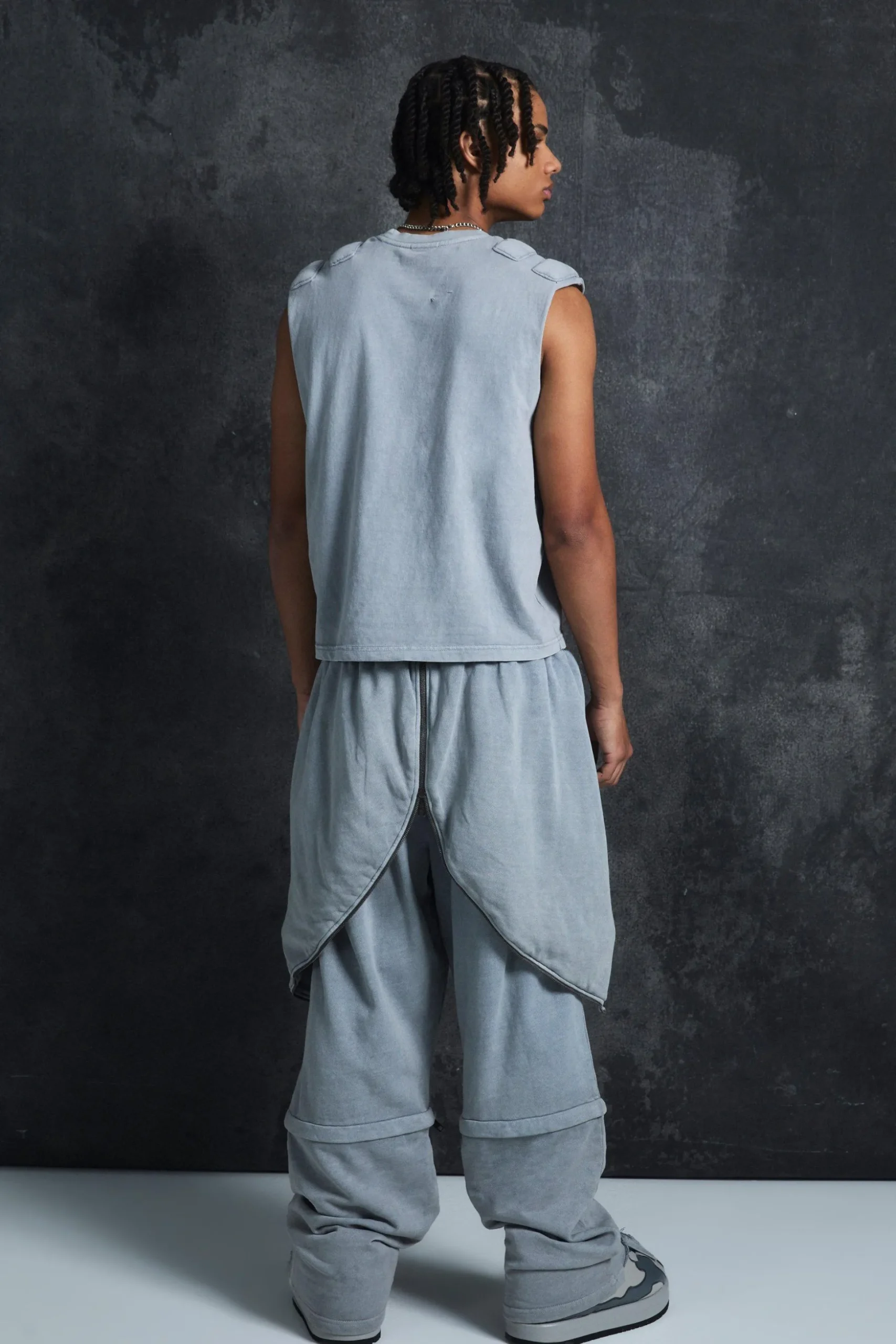Trippie Redd Oversized Heavy Washed Horn Hooded Jogger | BoohooMAN UK