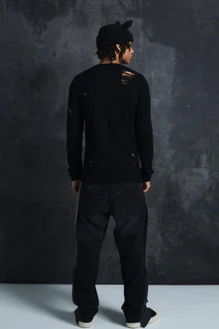 Trippie Redd Relaxed Rigid Panel Denim Jeans | BoohooMAN UK