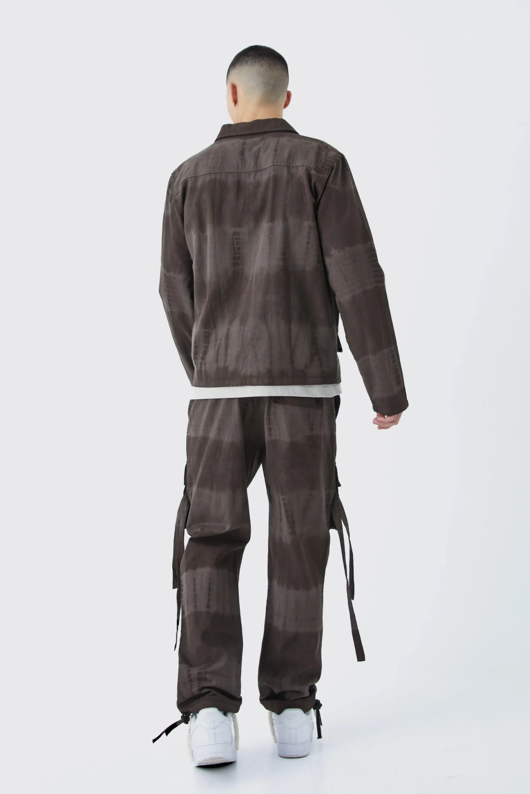 Twill Tie Dye Harrington Jacket | BoohooMAN UK