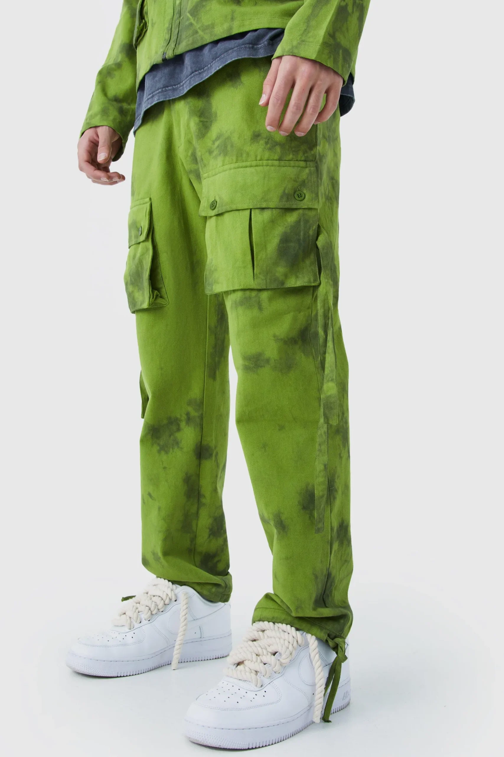 Twill Tie Dye Harrington Set | BoohooMAN UK