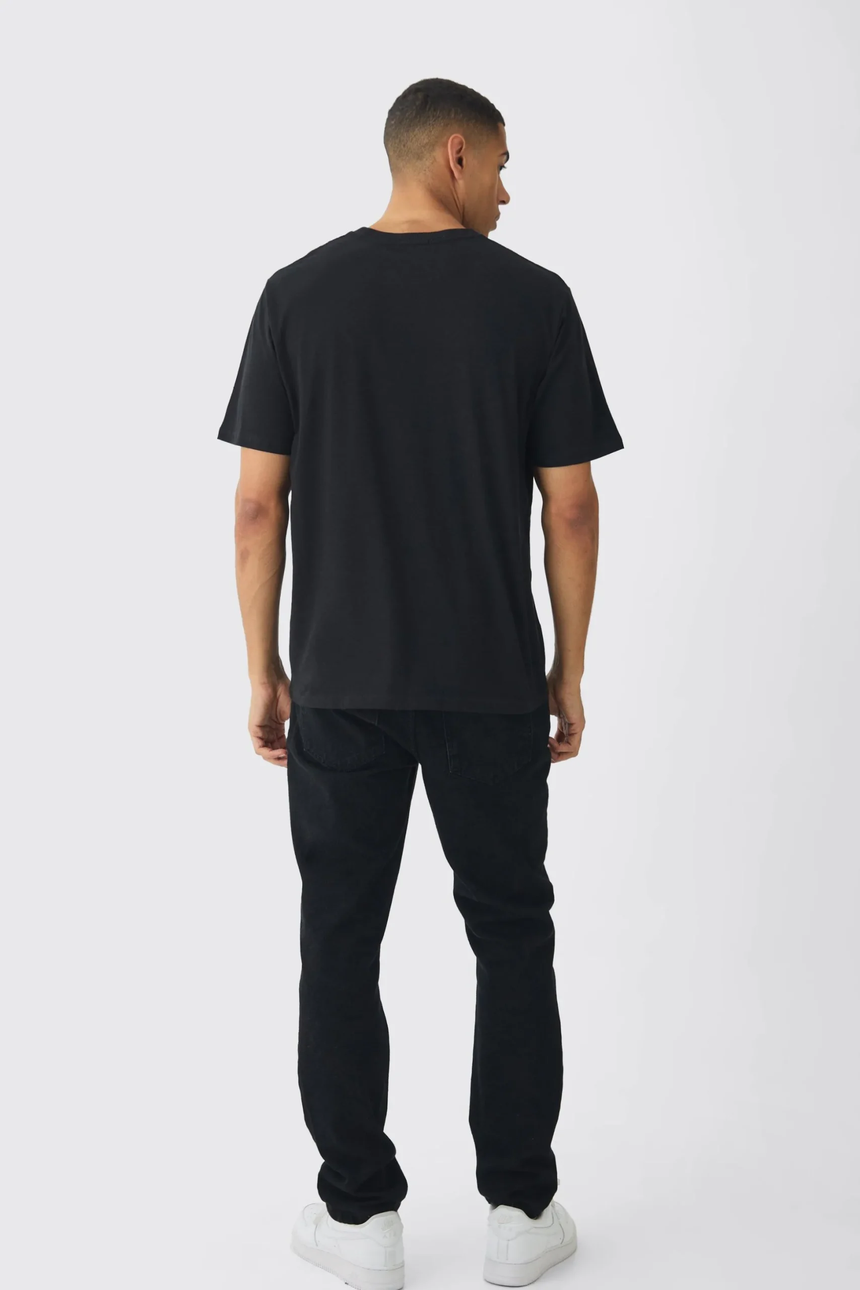 Varsity Graffiti Puff Print T-Shirt | BoohooMAN UK